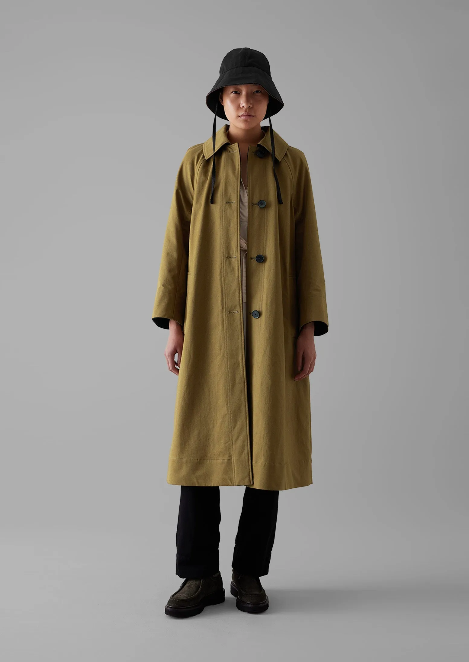 Reversible Cotton Wool Coat | Golden Sand sold by TOAST product image thumbnail 3