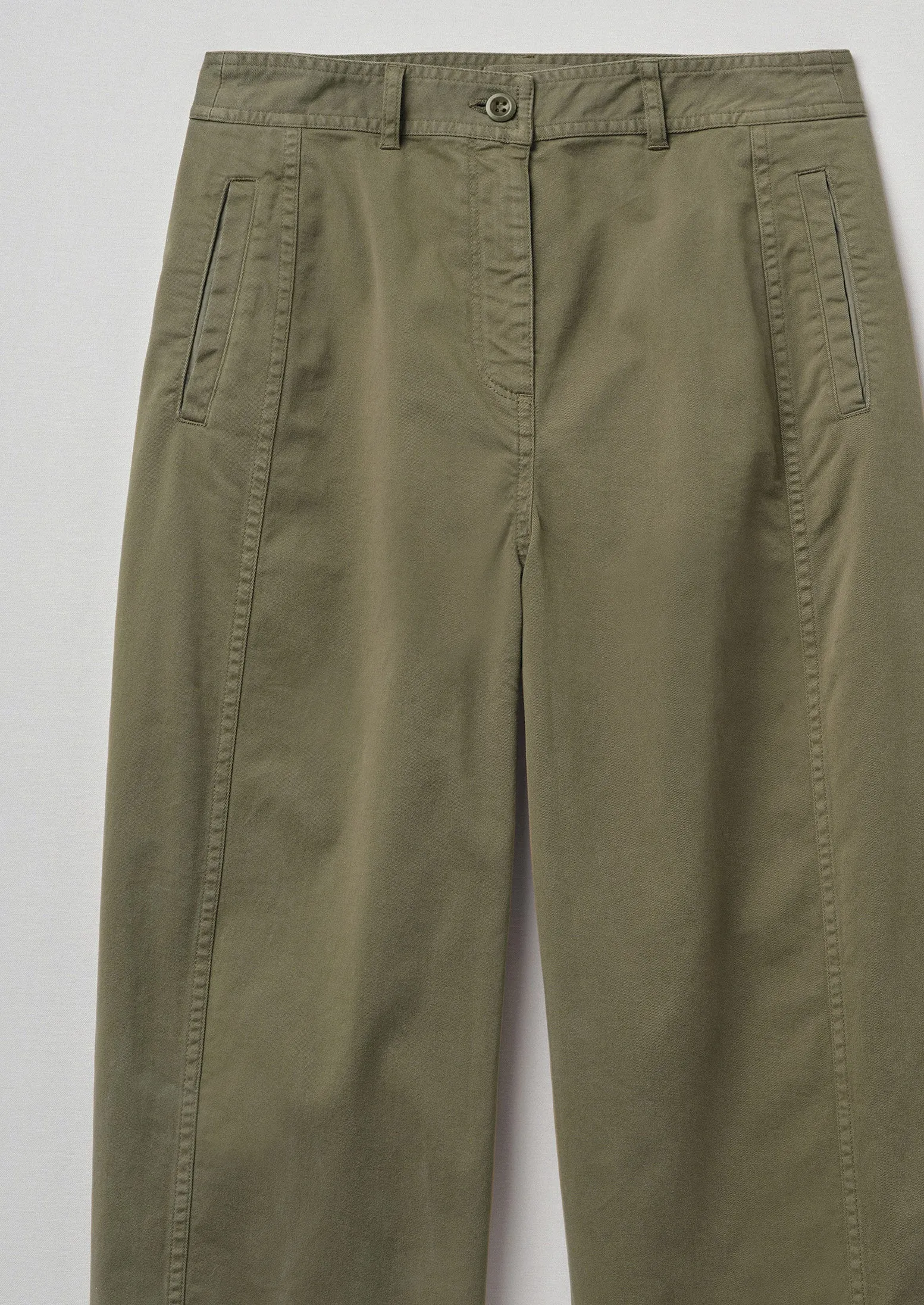 Kathe Flat Front Cotton Twill Trousers | Dark Pear sold by TOAST product image thumbnail 4