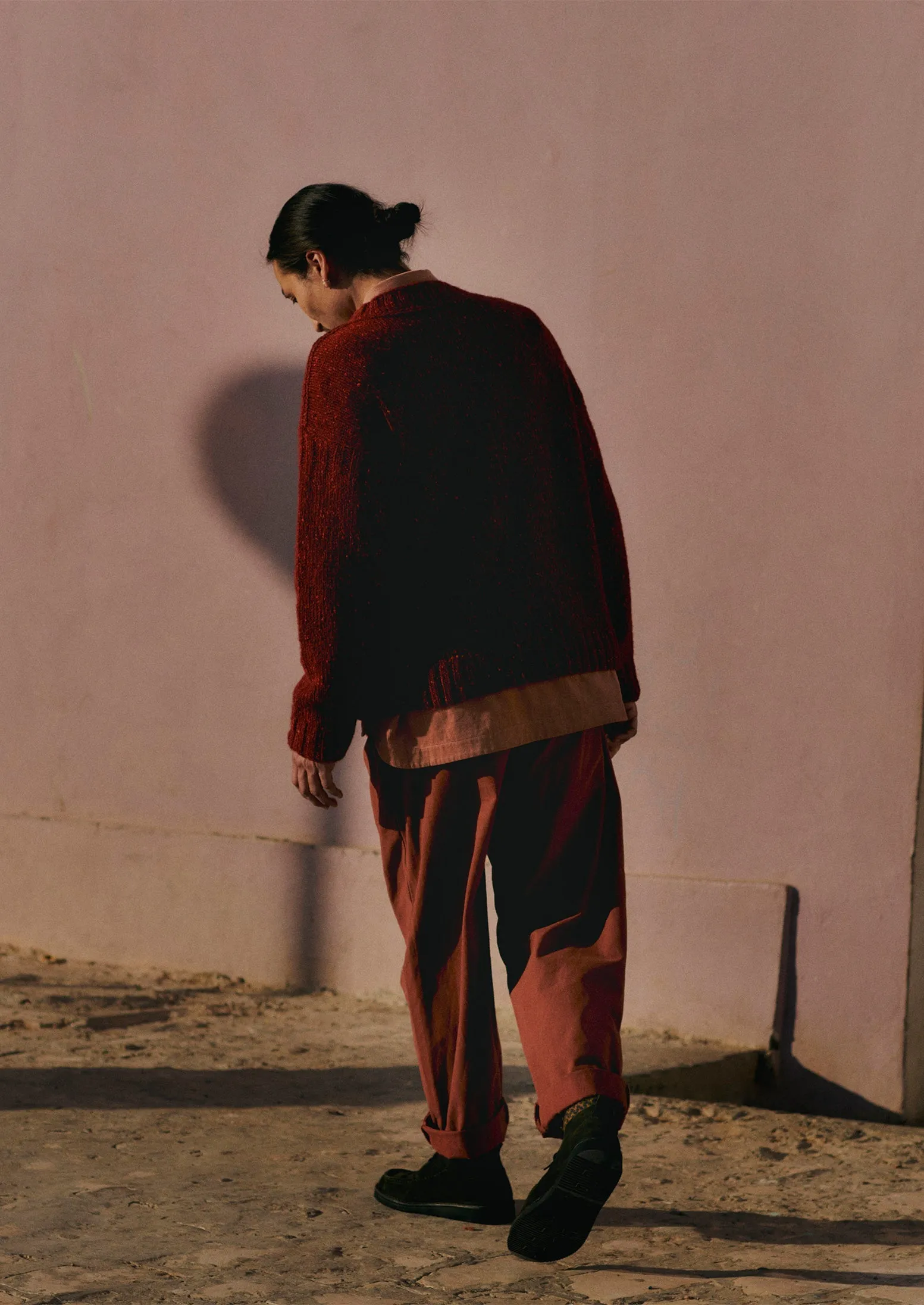 Donegal Wool High Neck Easy Sweater | Red Granite sold by TOAST product image thumbnail 2