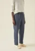 Organic Cord Drawstring Trousers | Storm Blue sold by TOAST