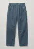 Organic Cord Drawstring Trousers | Storm Blue sold by TOAST