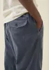 Organic Cord Drawstring Trousers | Storm Blue sold by TOAST