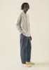 Organic Cord Drawstring Trousers | Storm Blue sold by TOAST