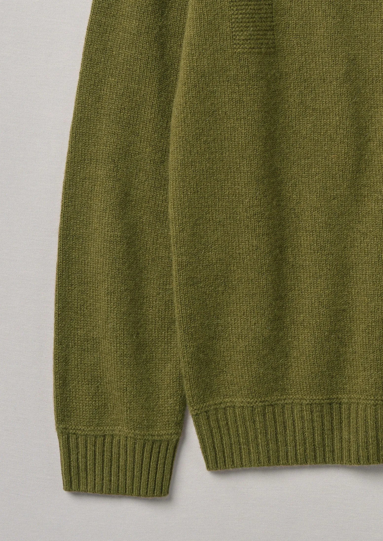 Crew Neck Wool Cashmere Sweater | Woodland Green sold by TOAST product image thumbnail 4