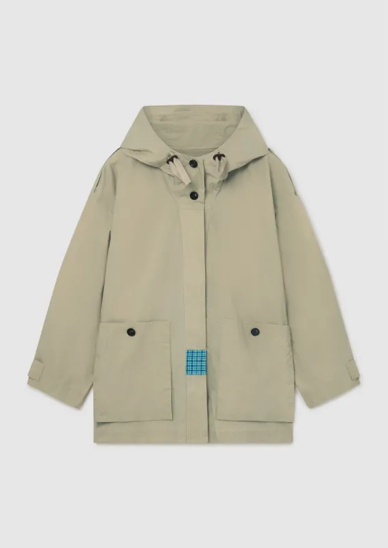 Renewed Waxed Cotton Parka Size 8 | Stone sold by TOAST