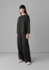 Loop Back Jersey Wide Leg Trousers | Charcoal sold by TOAST