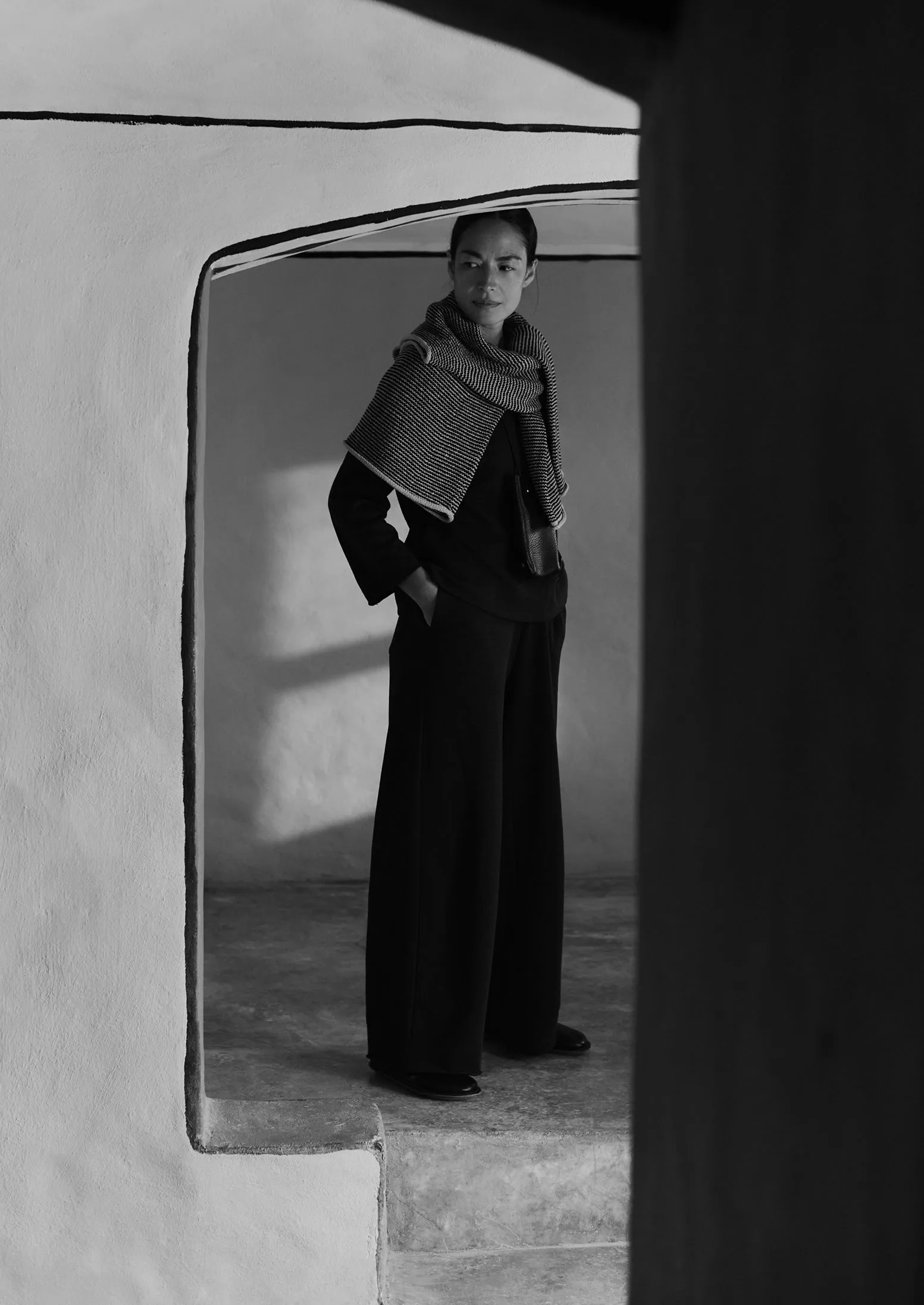 Loop Back Jersey Wide Leg Trousers | Charcoal sold by TOAST product image thumbnail 2