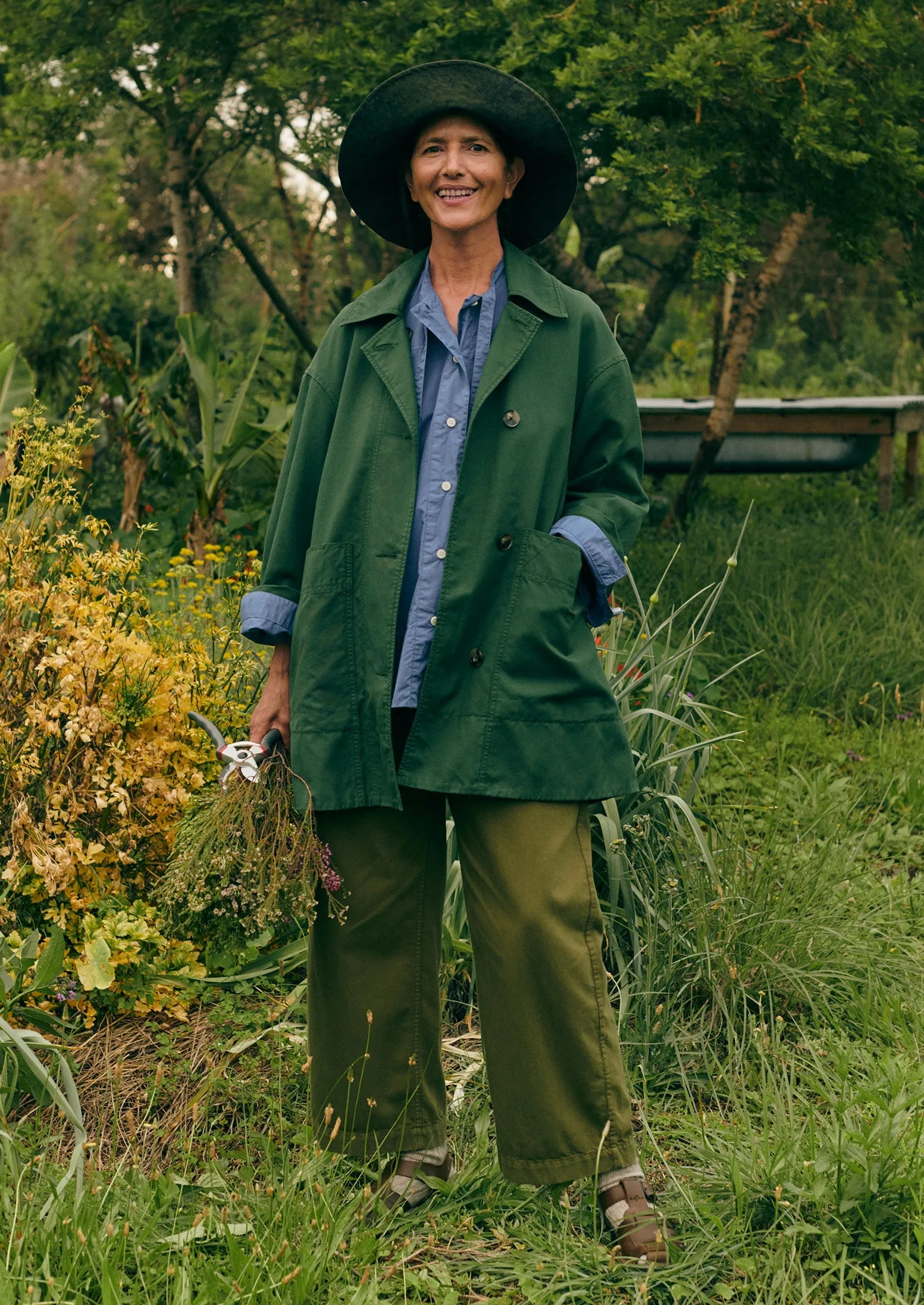 A Line Cotton Linen Canvas Coat | Juniper sold by TOAST product image thumbnail 2