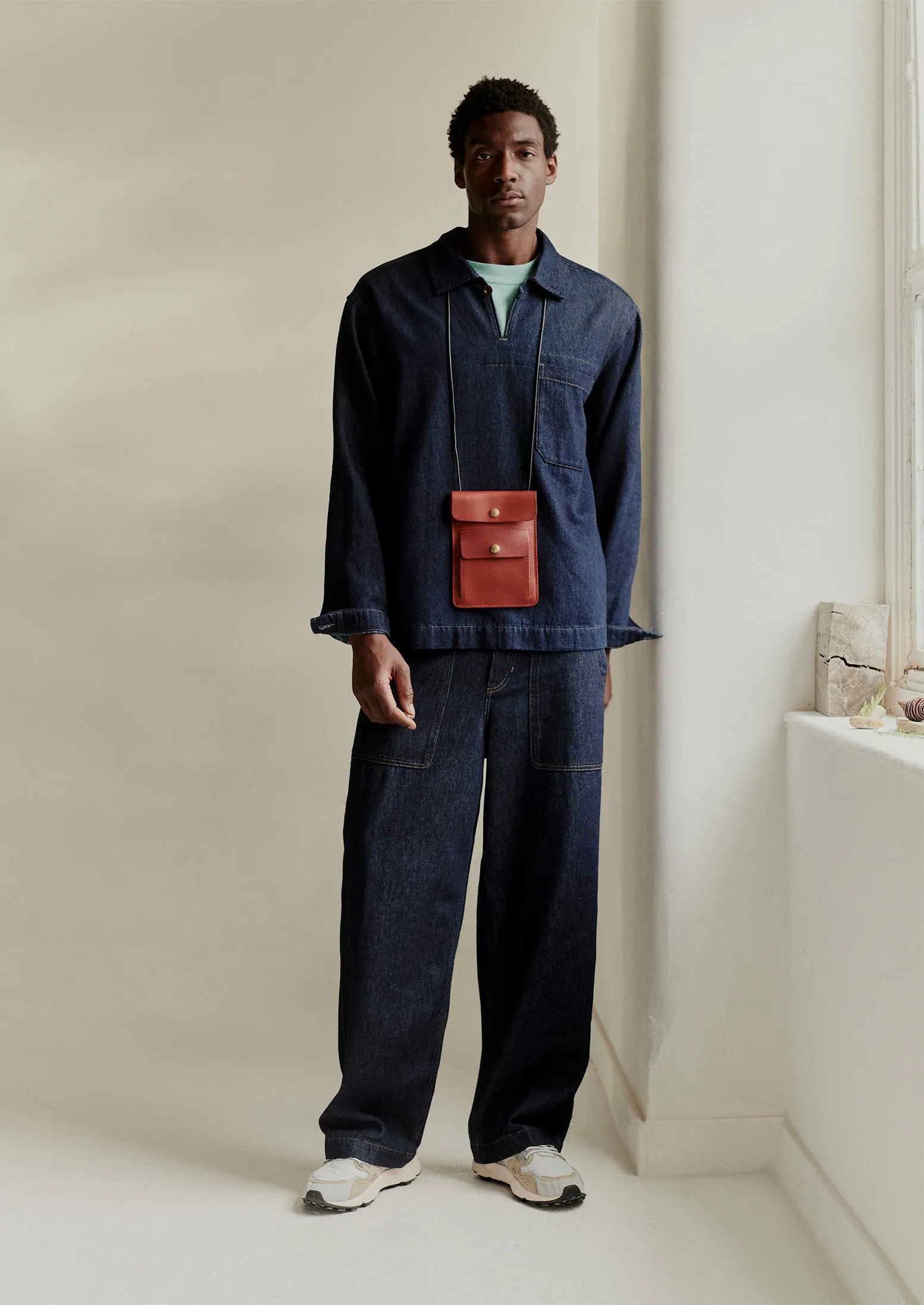 Cotton Hemp Denim Smock Shirt | Indigo sold by TOAST product image thumbnail 2