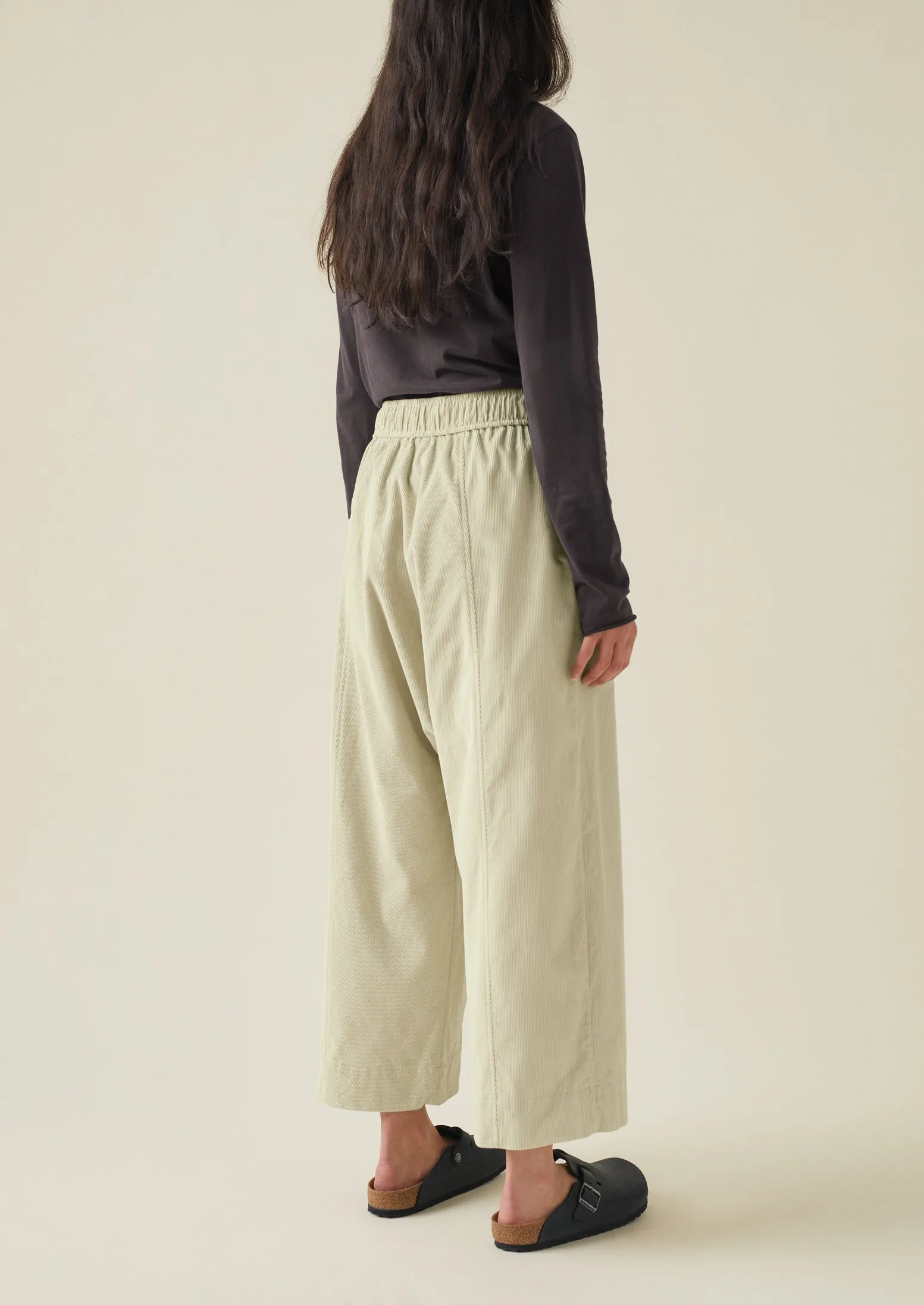 Organic Cord Pull On Trousers | Limestone sold by TOAST product image thumbnail 5