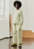 Organic Cord Pull On Trousers | Limestone sold by TOAST