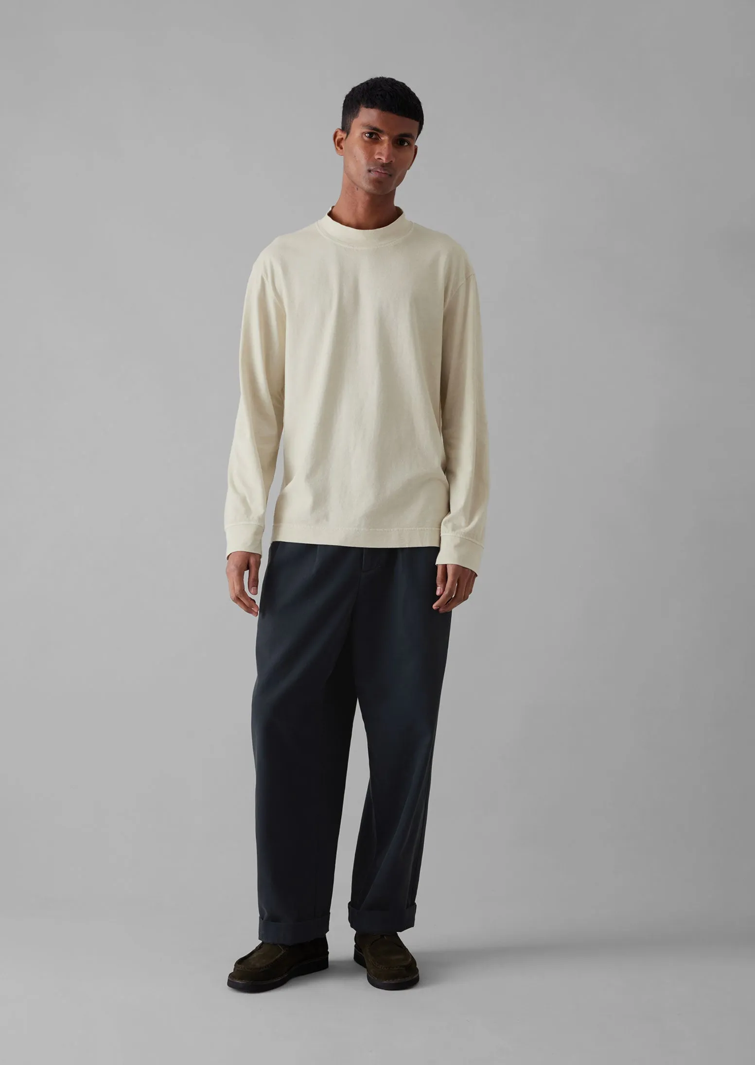 Garment Dyed Cotton Long Sleeve Tee | Soya sold by TOAST product image thumbnail 5