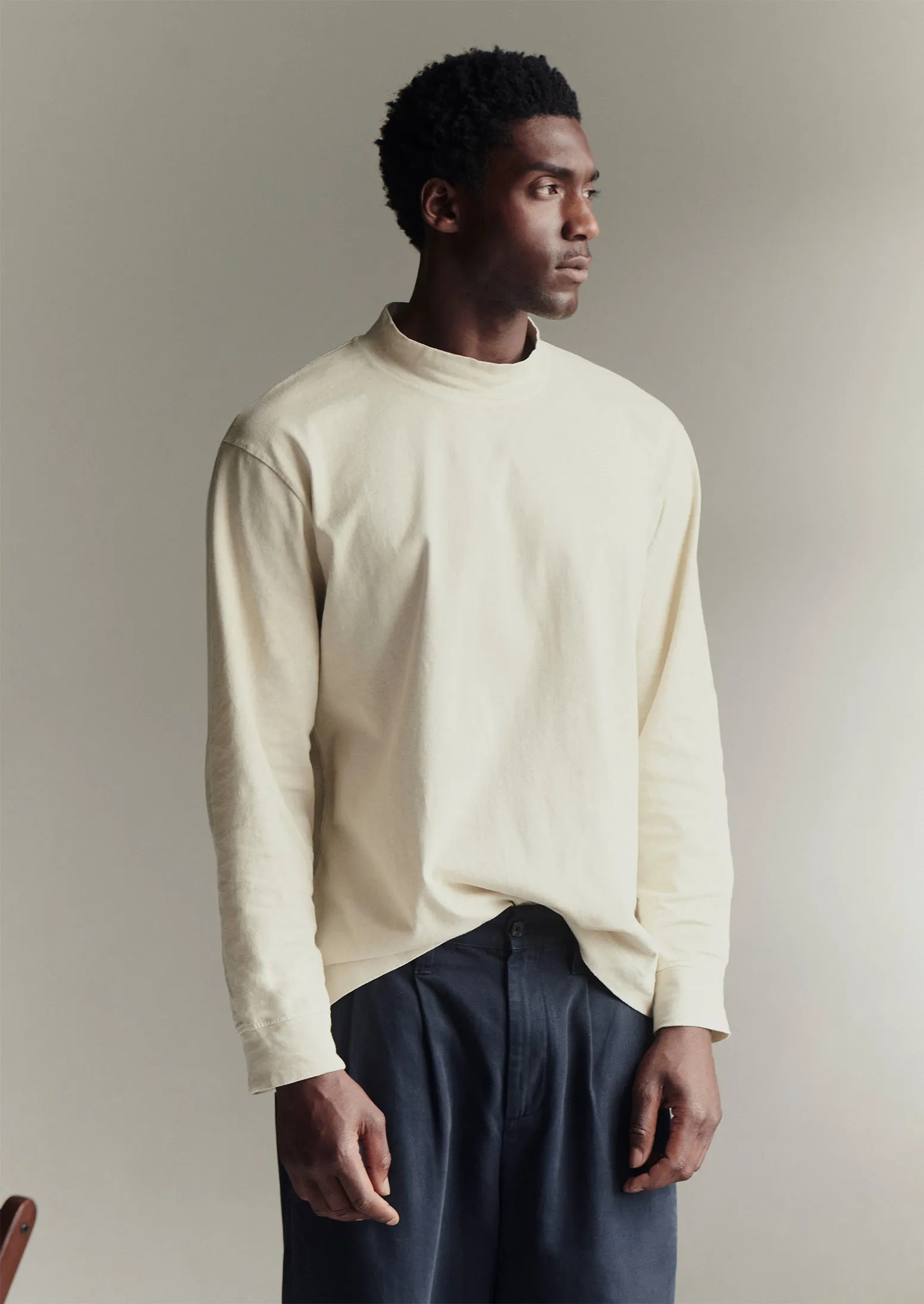Garment Dyed Cotton Long Sleeve Tee | Soya sold by TOAST product image thumbnail 2