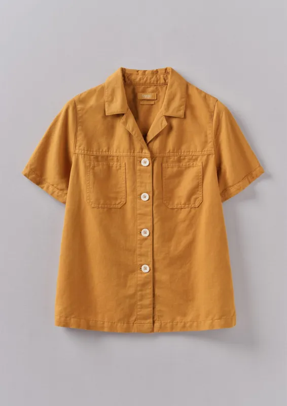 Cotton Linen Short Sleeve Shirt | Dahl sold by TOAST