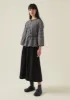 Pintuck Cotton Gingham Top | Charcoal/Natural sold by TOAST