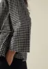 Pintuck Cotton Gingham Top | Charcoal/Natural sold by TOAST