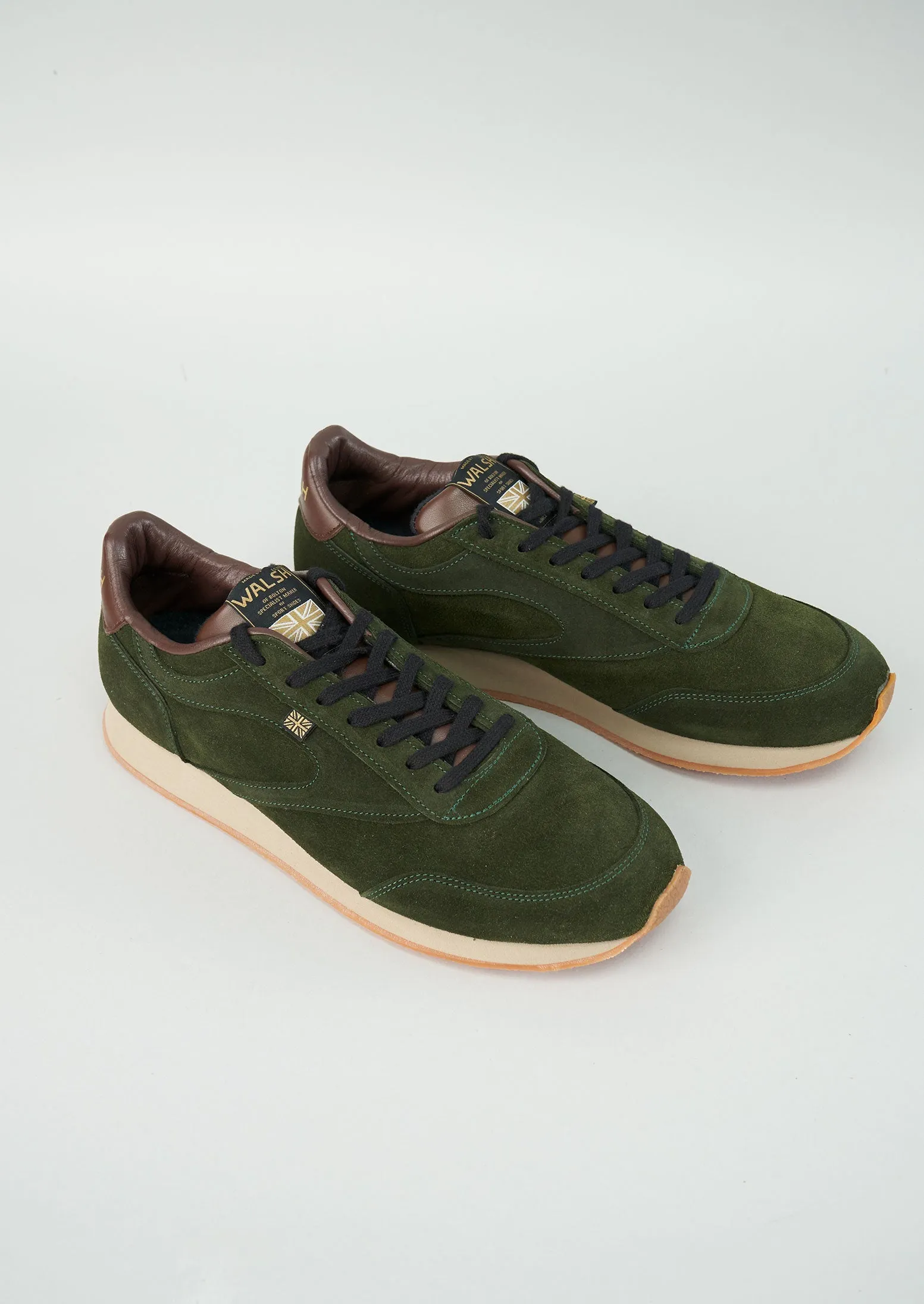Reworn Norman Walsh Suede Trainers Size 10 (003) | Khaki sold by TOAST