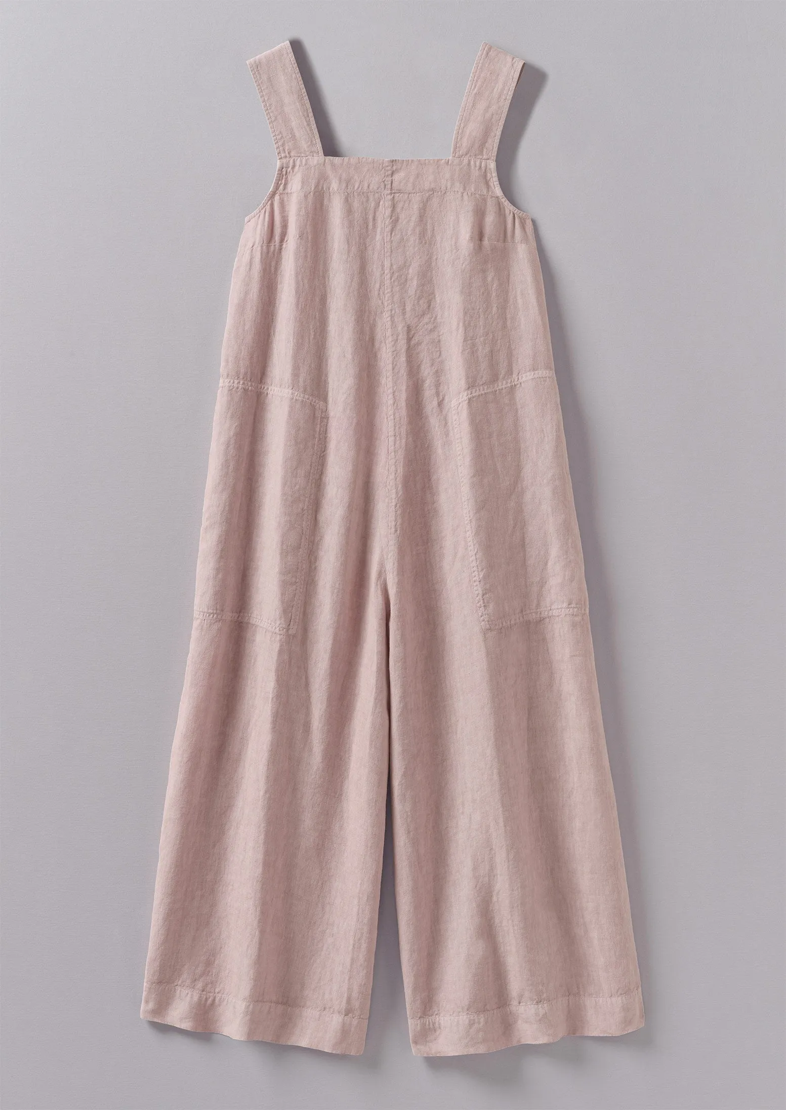 Garment Dyed Linen Pinafore Jumpsuit | Wood Lilac sold by TOAST