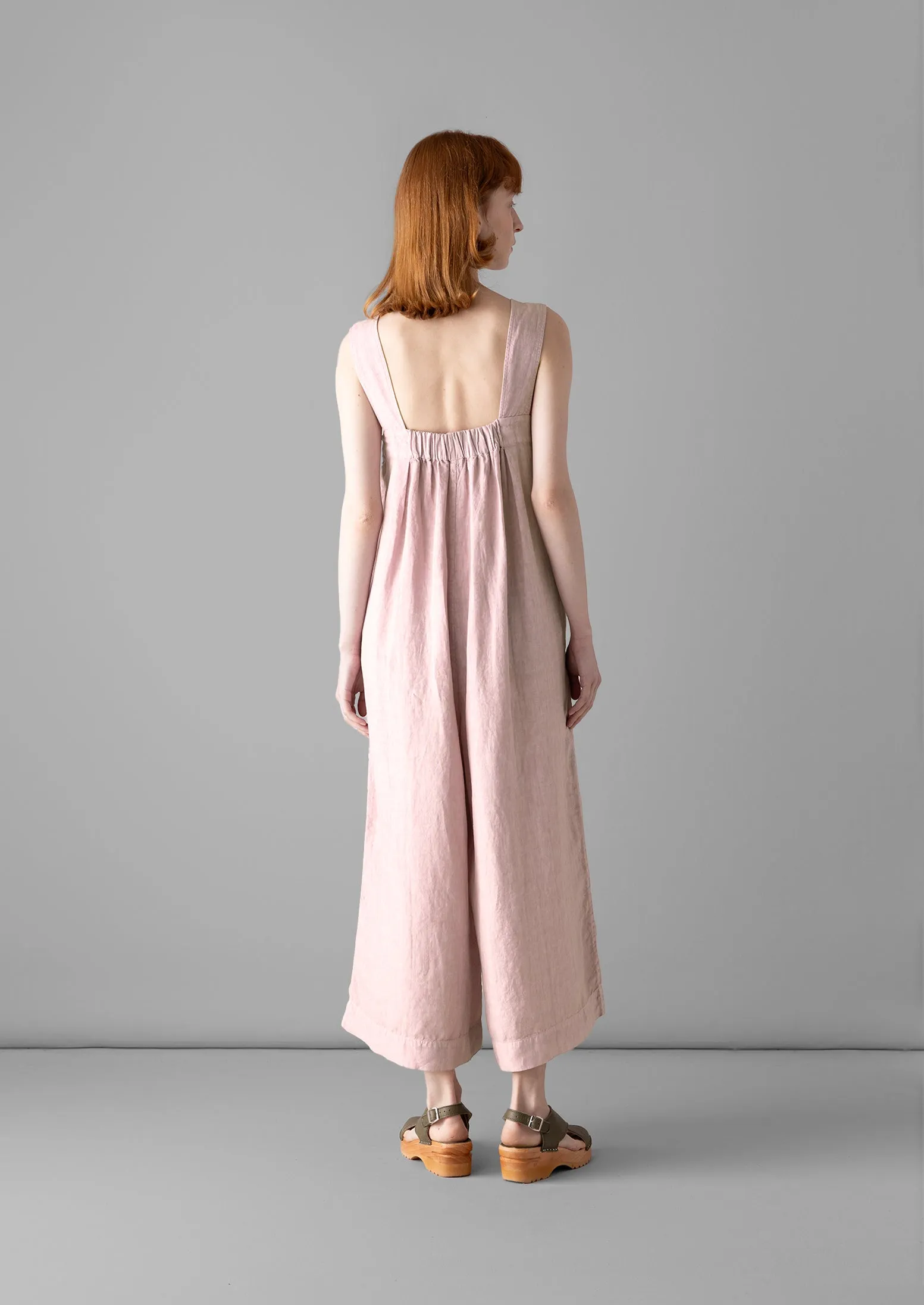 Garment Dyed Linen Pinafore Jumpsuit | Wood Lilac sold by TOAST product image thumbnail 4