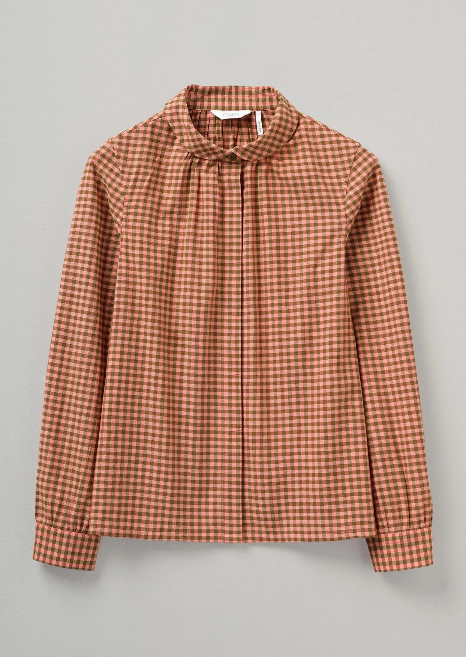 Anja Gingham Cotton Shirt | Bubblegum Pink | Parallel