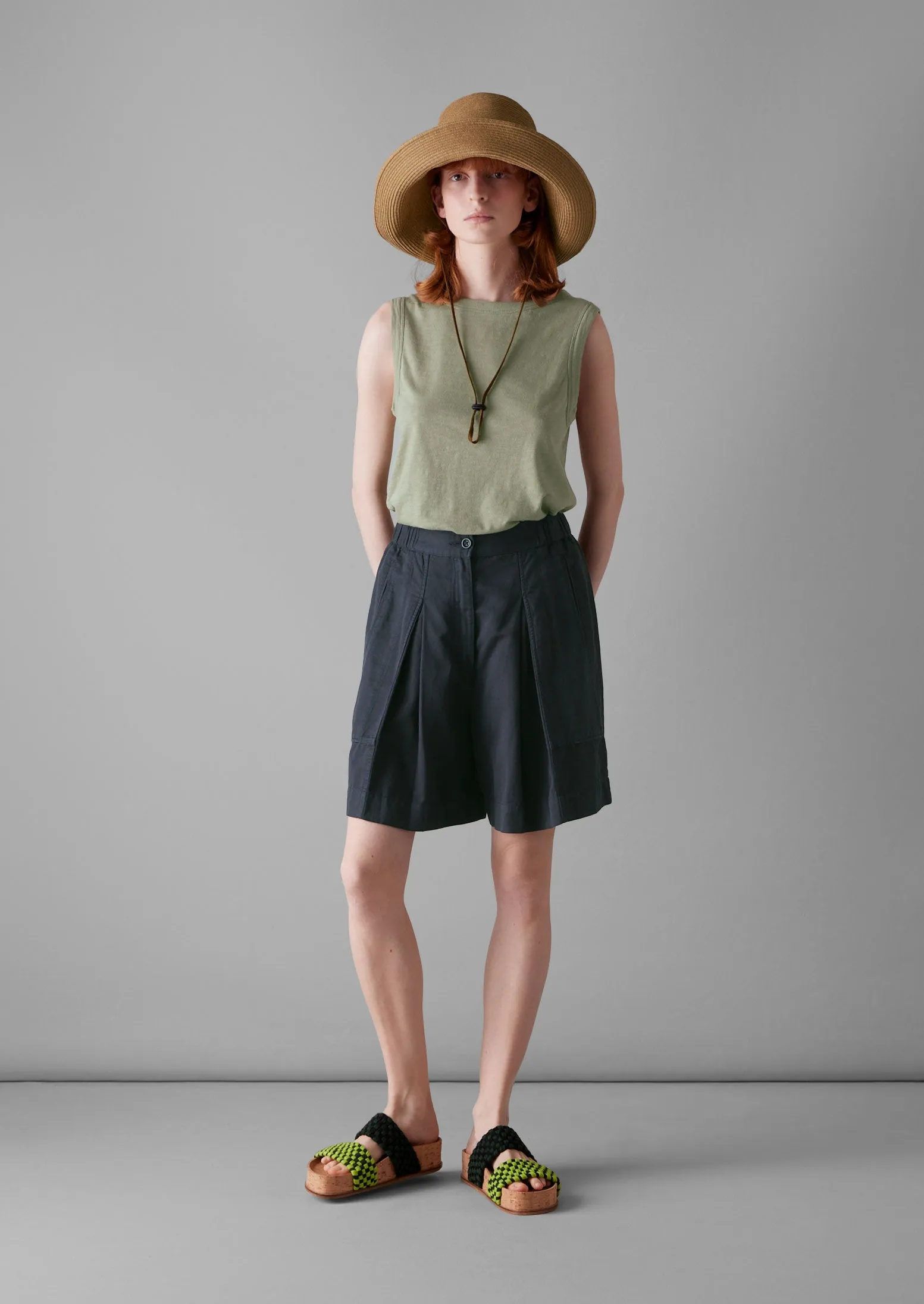 Garment Dyed Organic Cotton Tank Top | Celadon Green sold by TOAST product image thumbnail 3