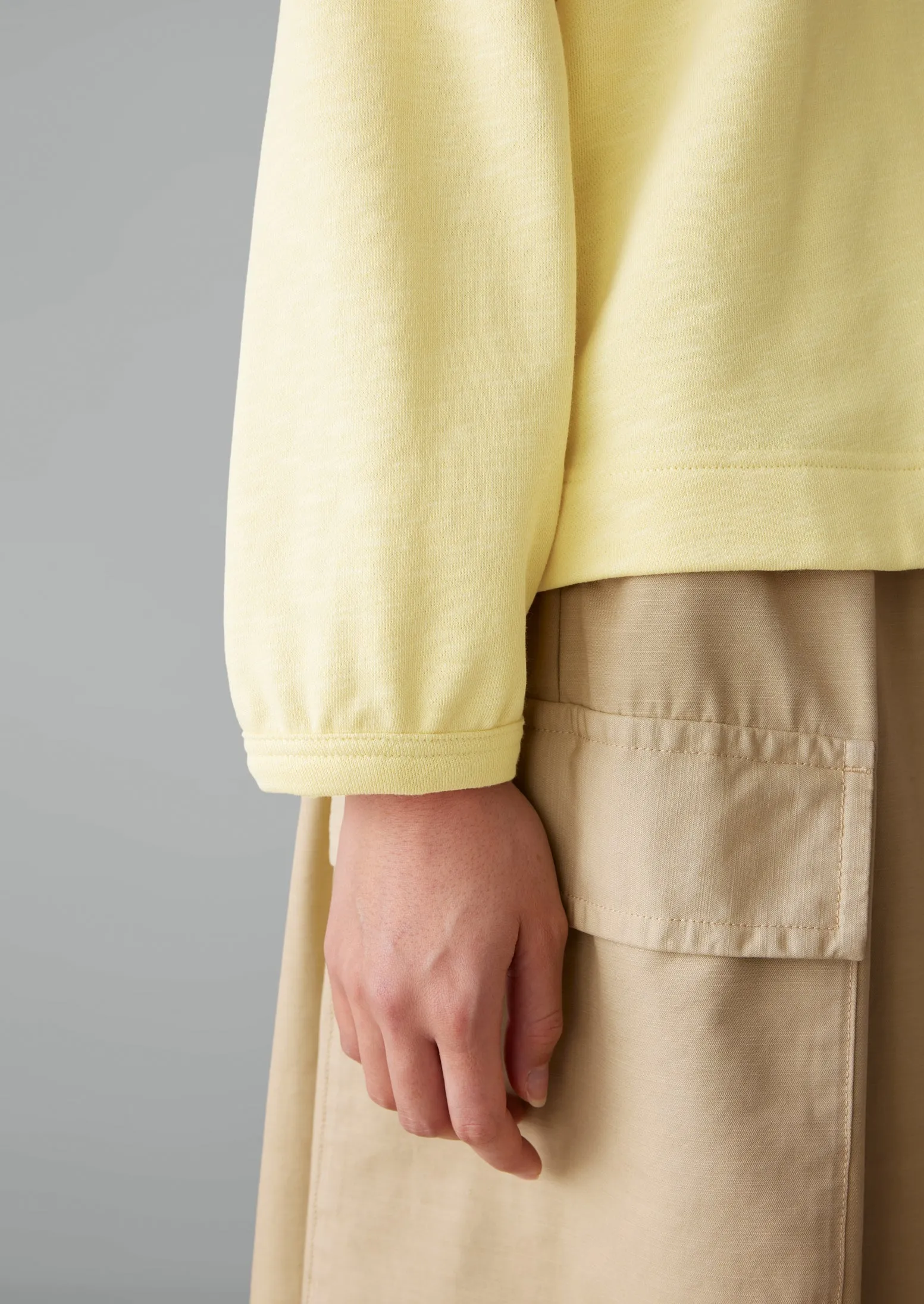 Cotton Jersey Raglan Sweatshirt | Yellow sold by TOAST product image thumbnail 4