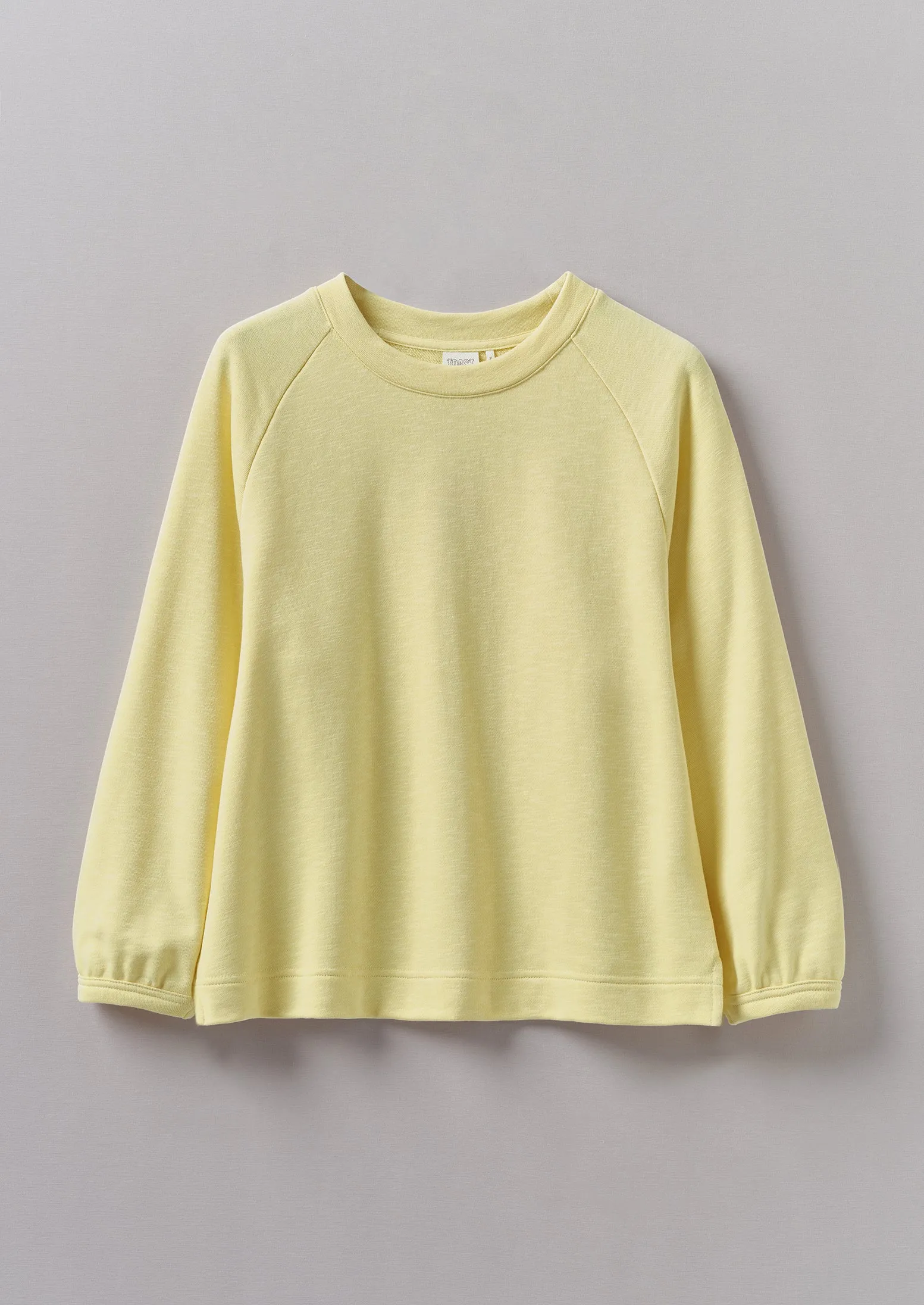 Cotton Jersey Raglan Sweatshirt | Yellow sold by TOAST