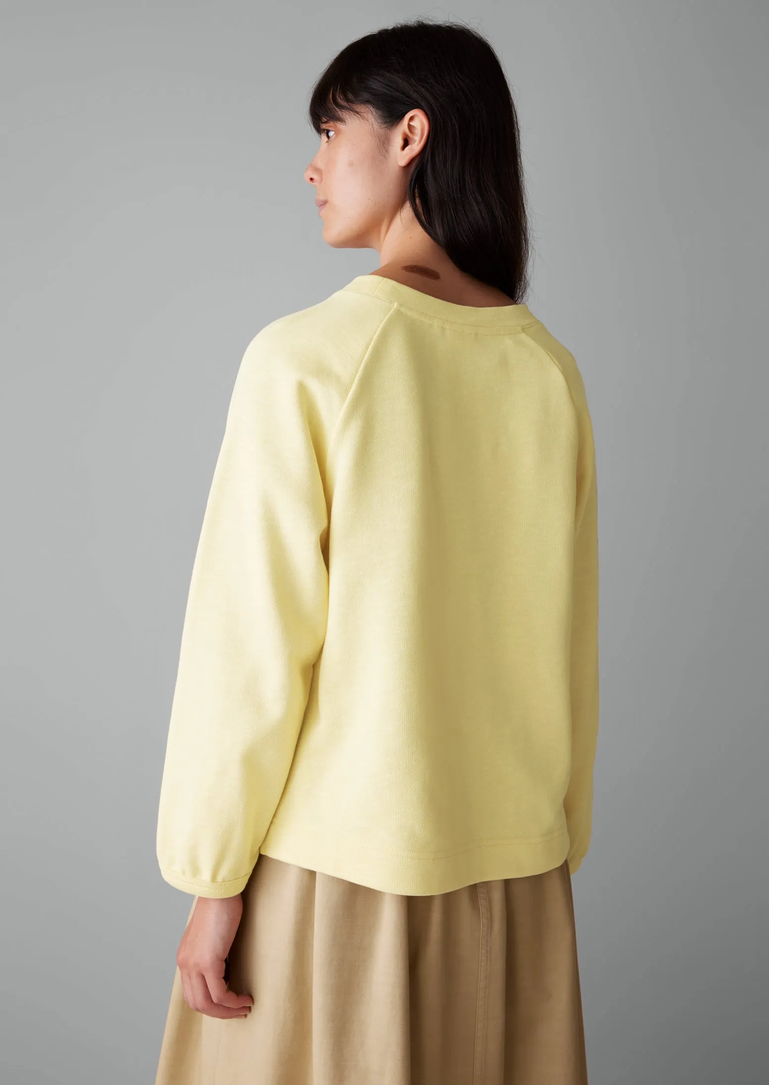 Cotton Jersey Raglan Sweatshirt | Yellow sold by TOAST product image thumbnail 5