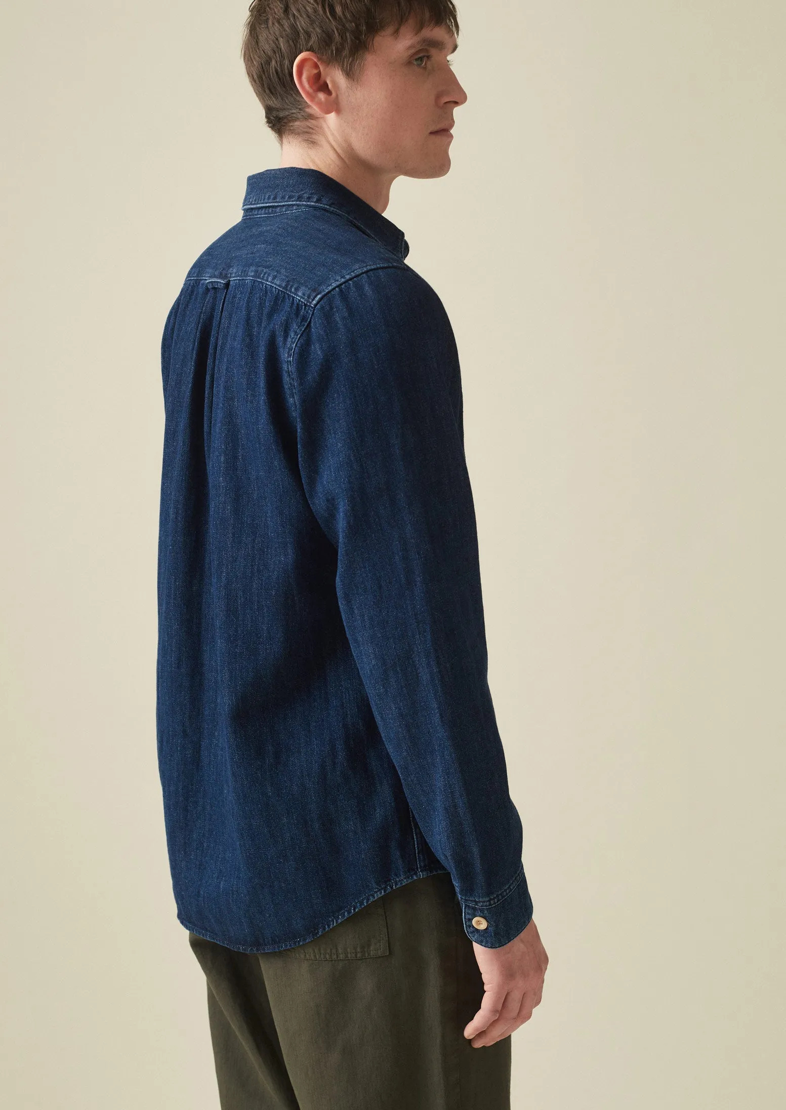 Patch Pocket Denim Shirt | Indigo sold by TOAST product image thumbnail 5