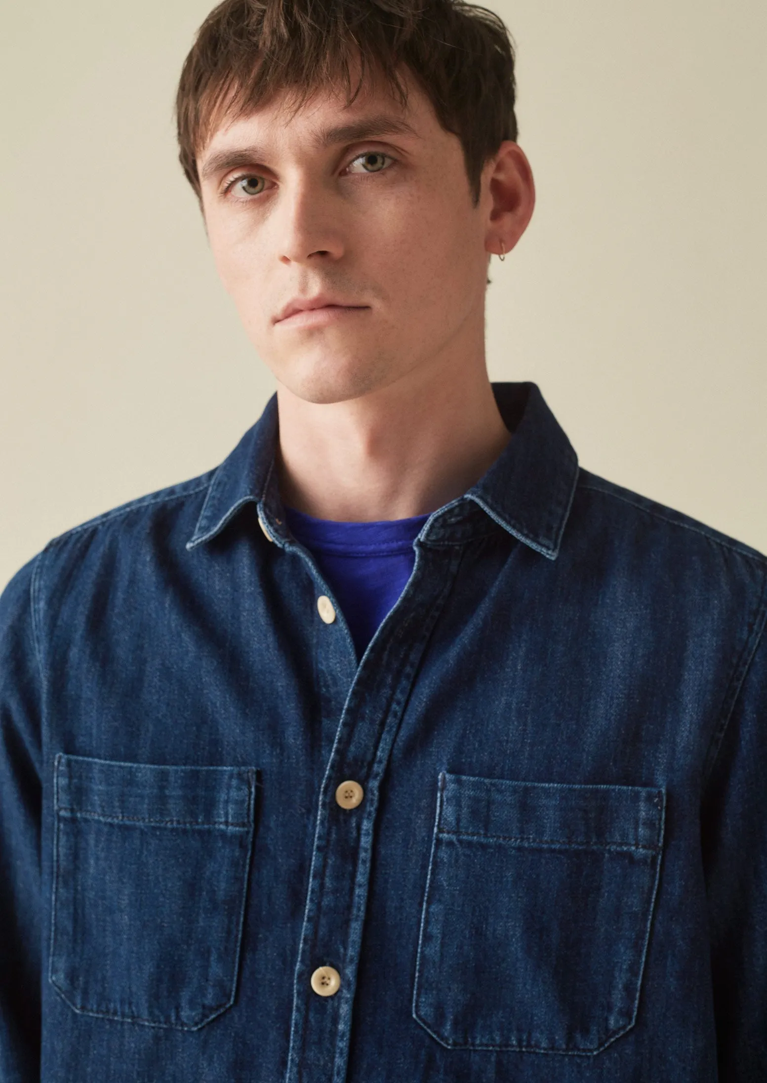 Patch Pocket Denim Shirt | Indigo sold by TOAST product image thumbnail 4