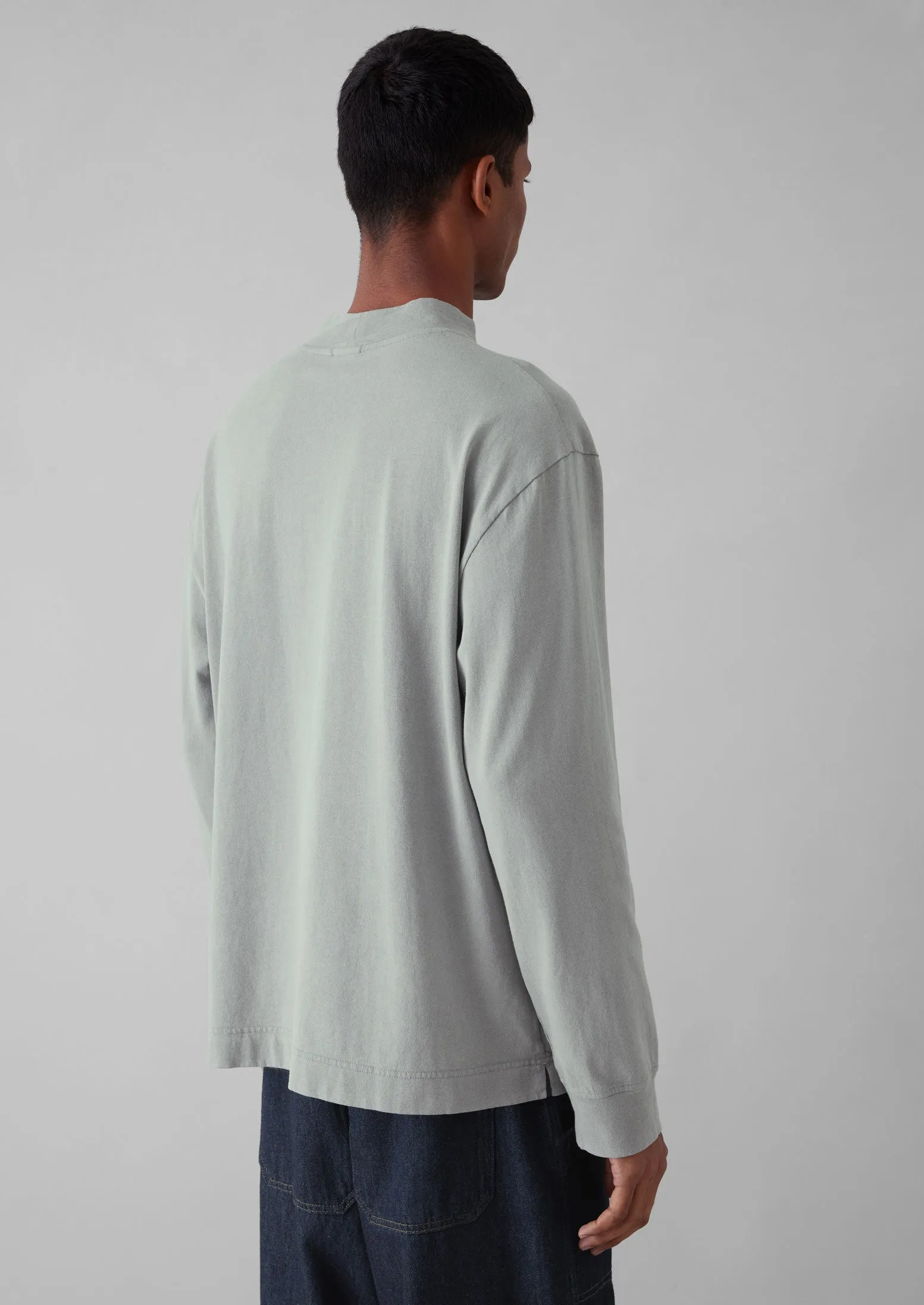 Garment Dyed Cotton Long Sleeve Tee | Carbon sold by TOAST product image thumbnail 4