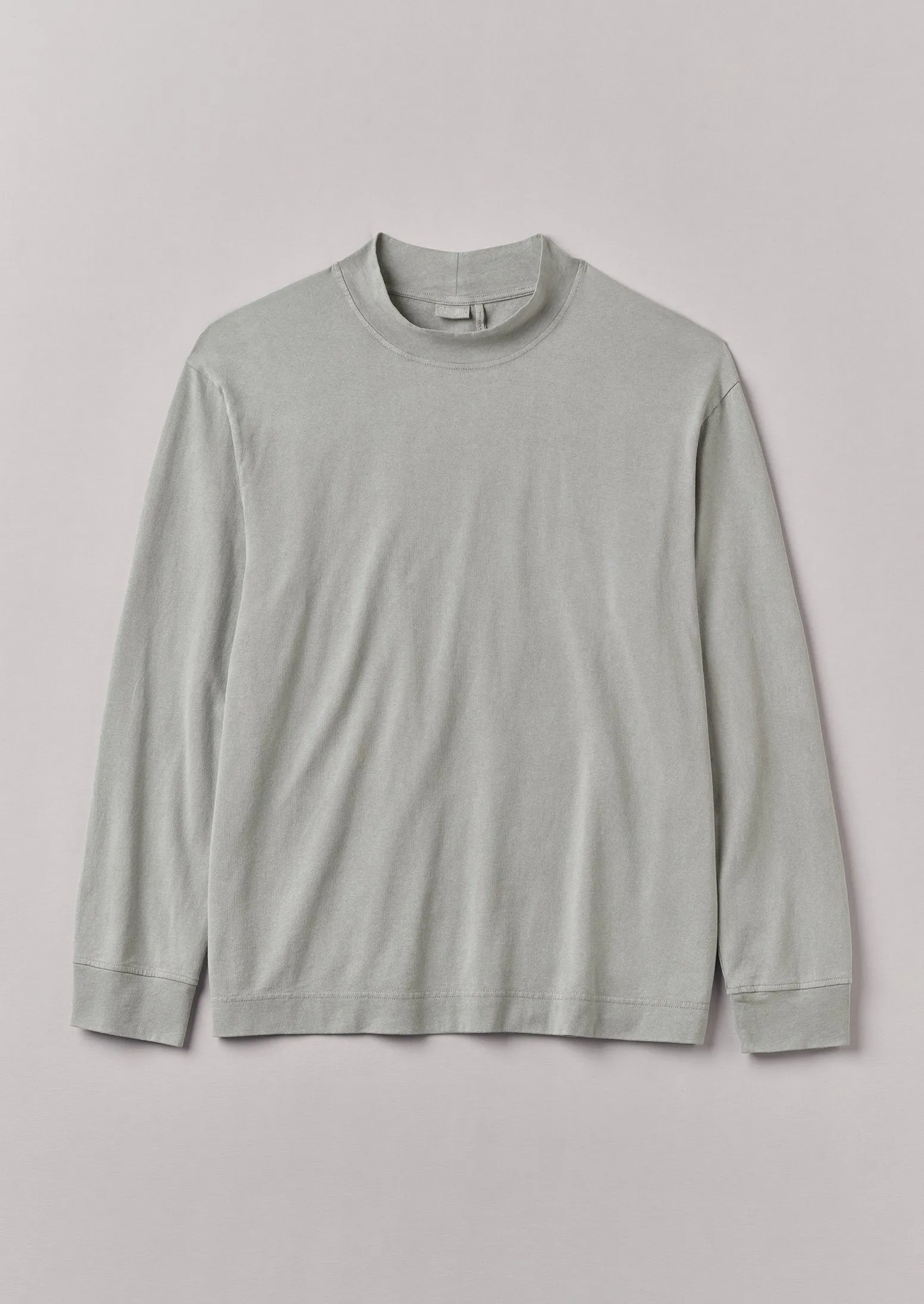 Garment Dyed Cotton Long Sleeve Tee | Carbon sold by TOAST