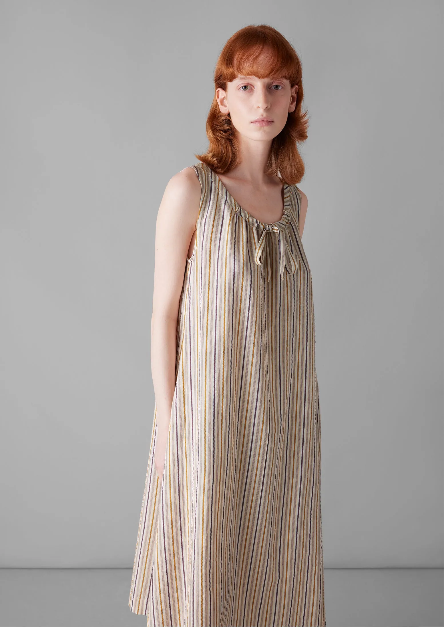 Scout Stripe Cotton Nightdress | Marigold sold by TOAST product image thumbnail 3