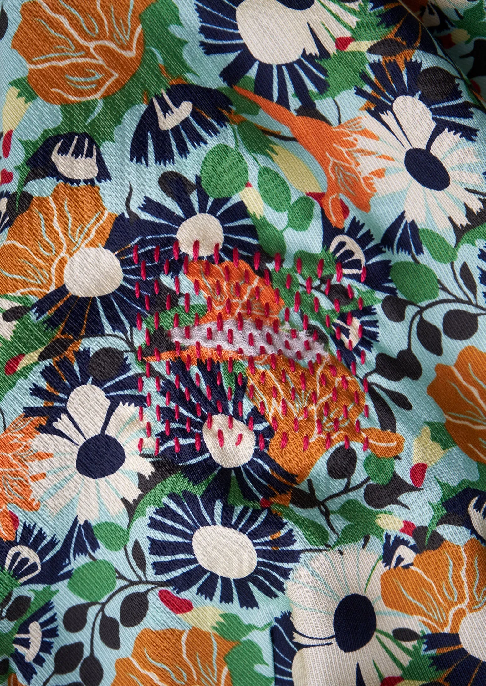 Renewed Trailing Nasturtium Print Dress Size 8 (96) | Garden Green sold by TOAST product image thumbnail 3