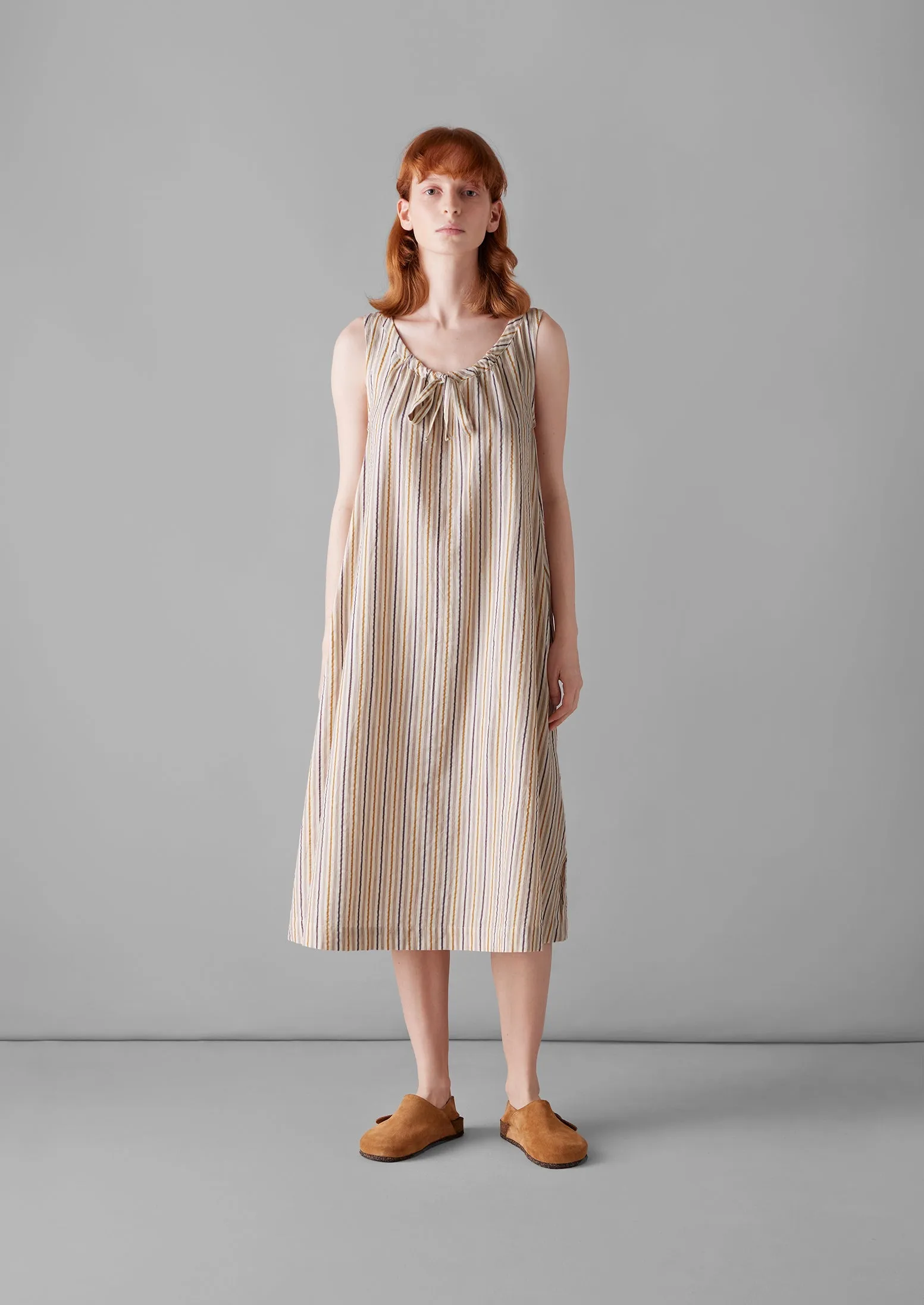 Scout Stripe Cotton Nightdress | Marigold sold by TOAST product image thumbnail 2