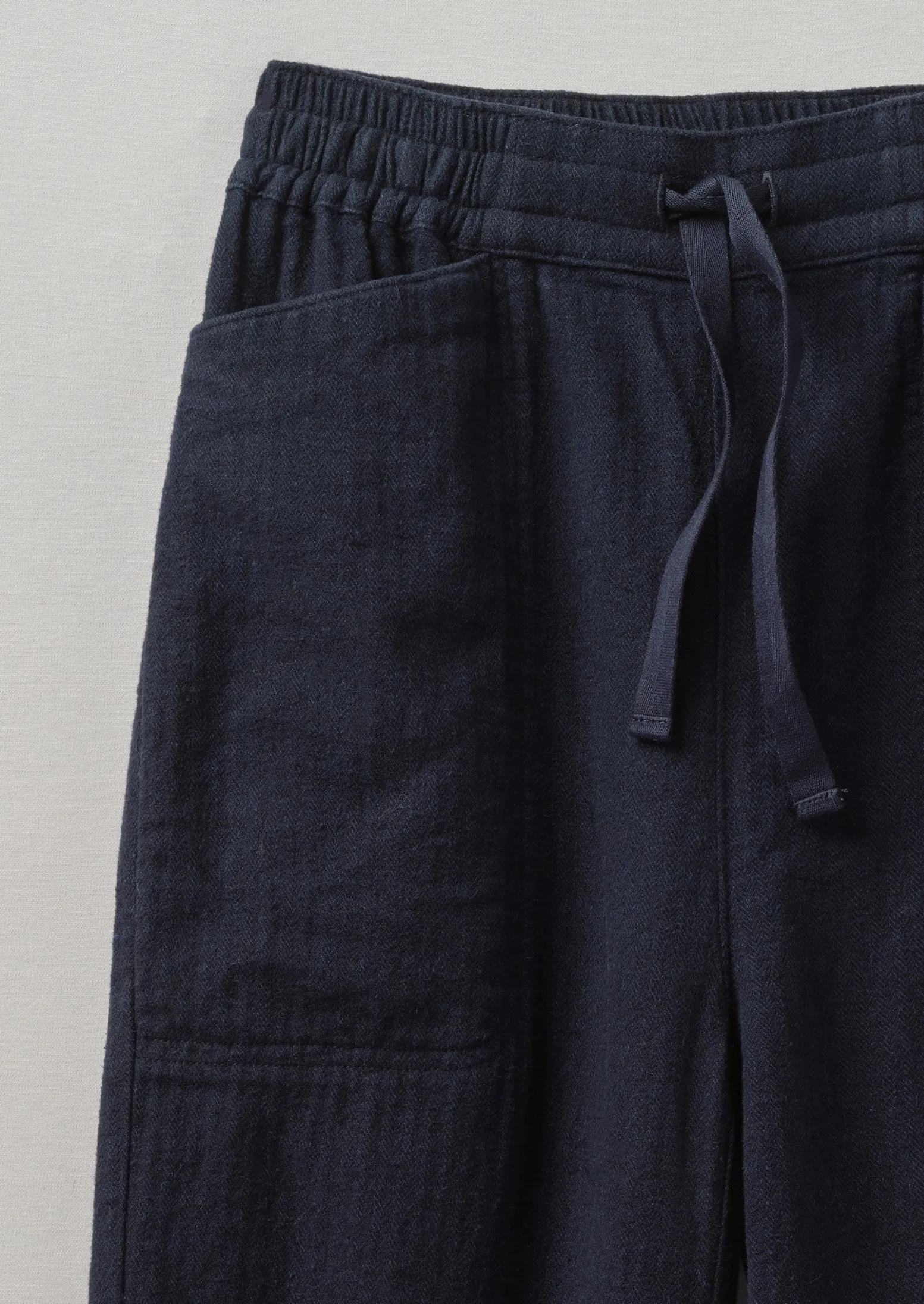 Brushed Cotton Linen Herringbone Trousers | Midnight sold by TOAST product image thumbnail 5