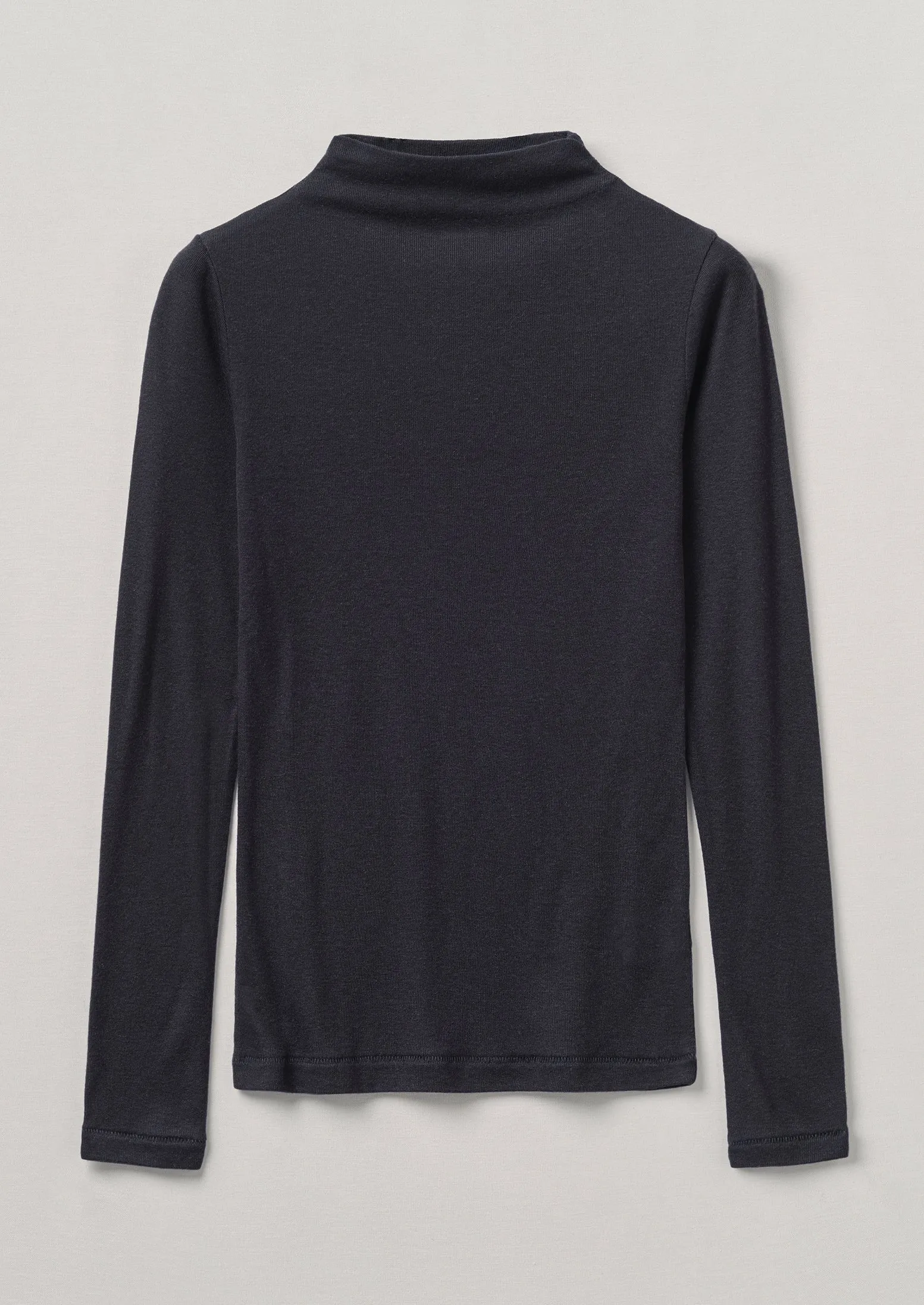 Aster Wool Lyocell High Neck Tee | Ink sold by TOAST