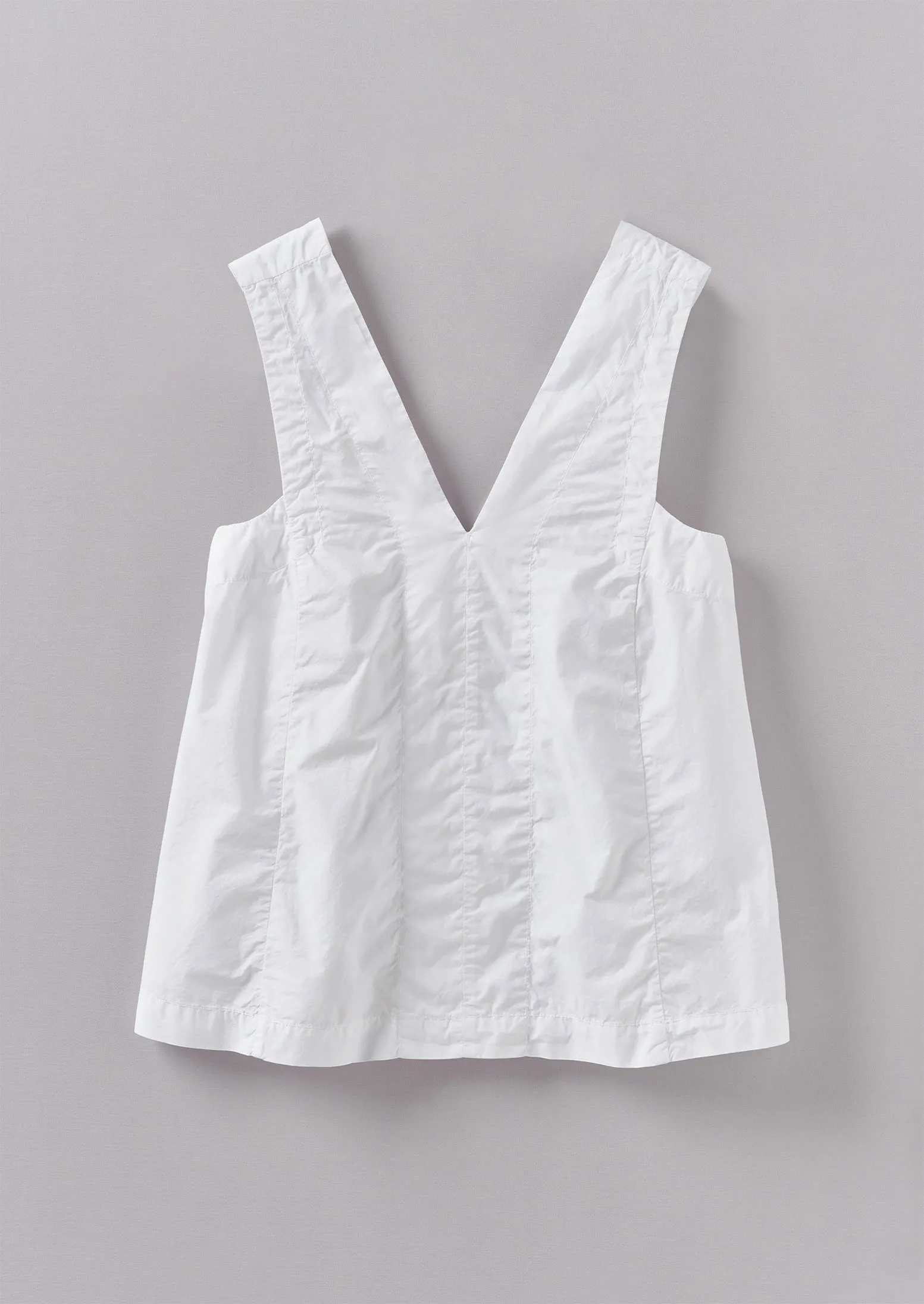 V-Neck Cotton Poplin Top | Paper White sold by TOAST