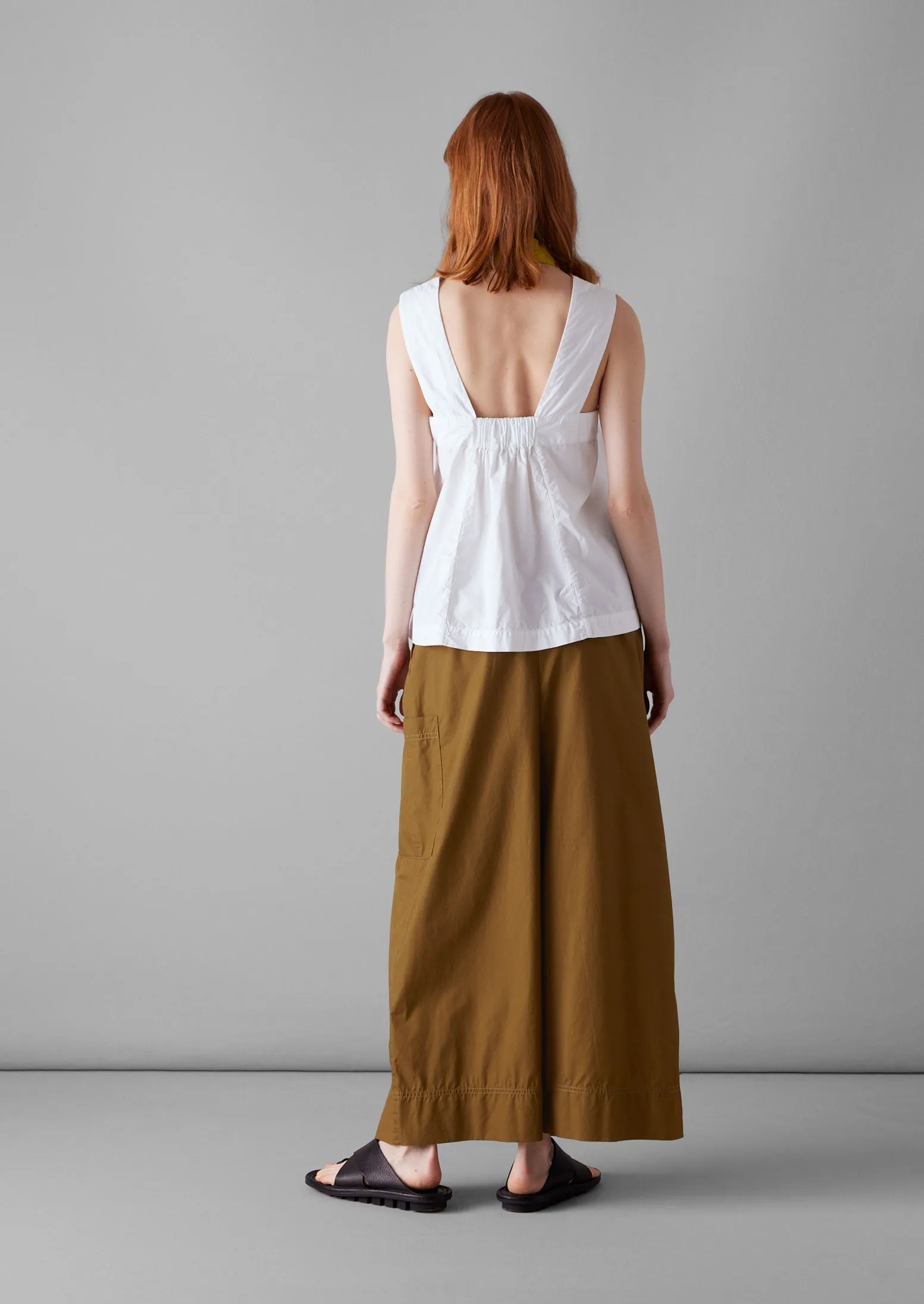 V-Neck Cotton Poplin Top | Paper White sold by TOAST product image thumbnail 5