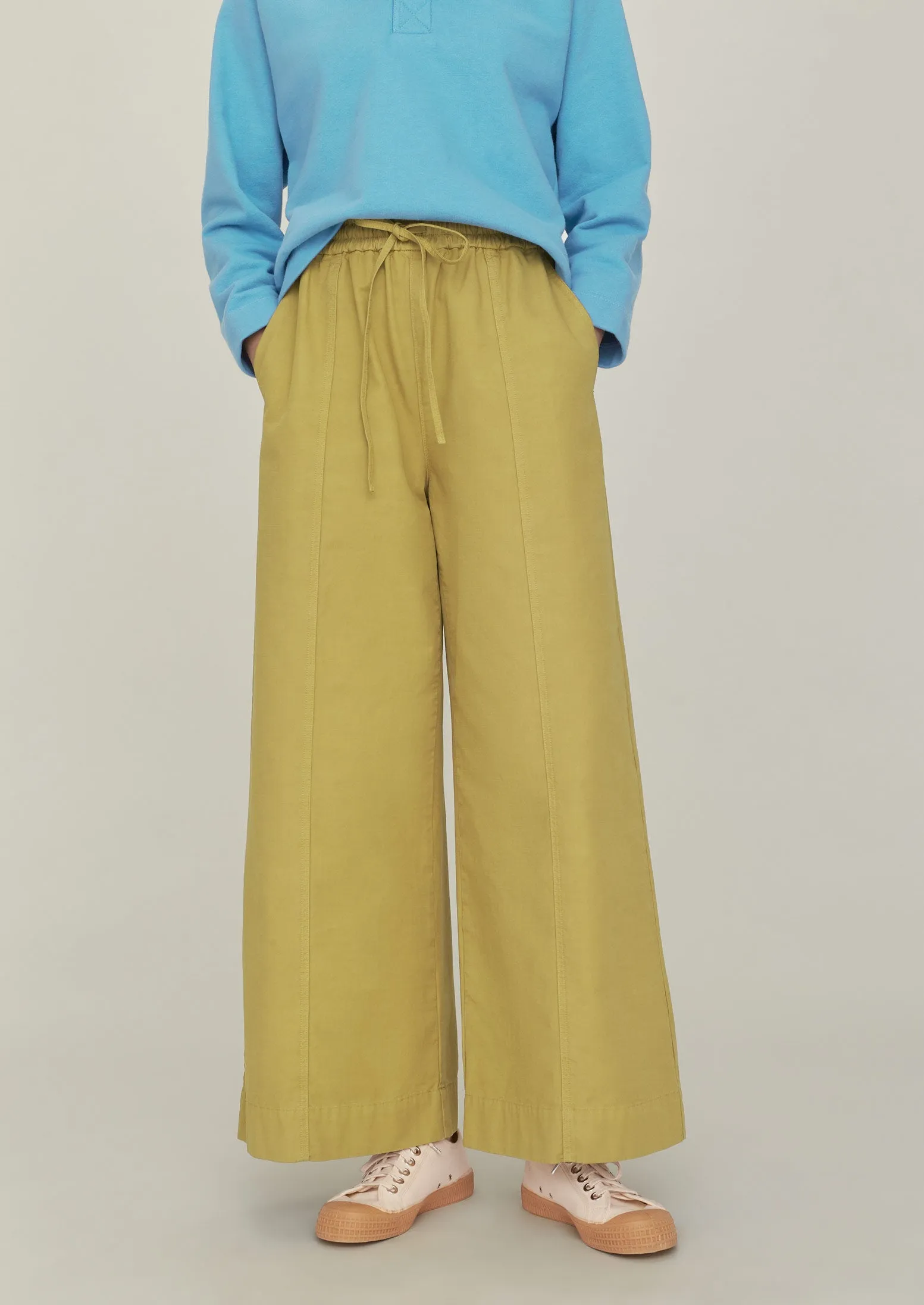 Wide Leg Cotton Trousers | Fawn sold by TOAST product image thumbnail 3