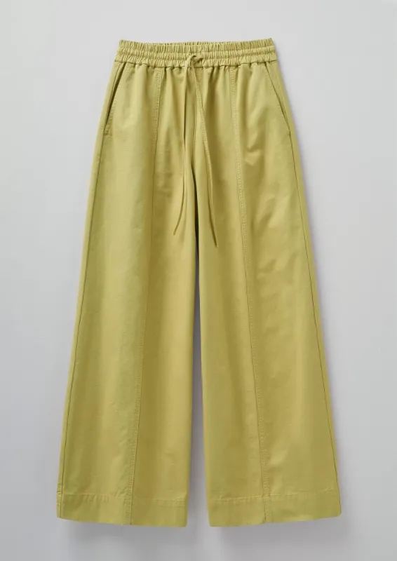 Wide Leg Cotton Trousers | Fawn sold by TOAST