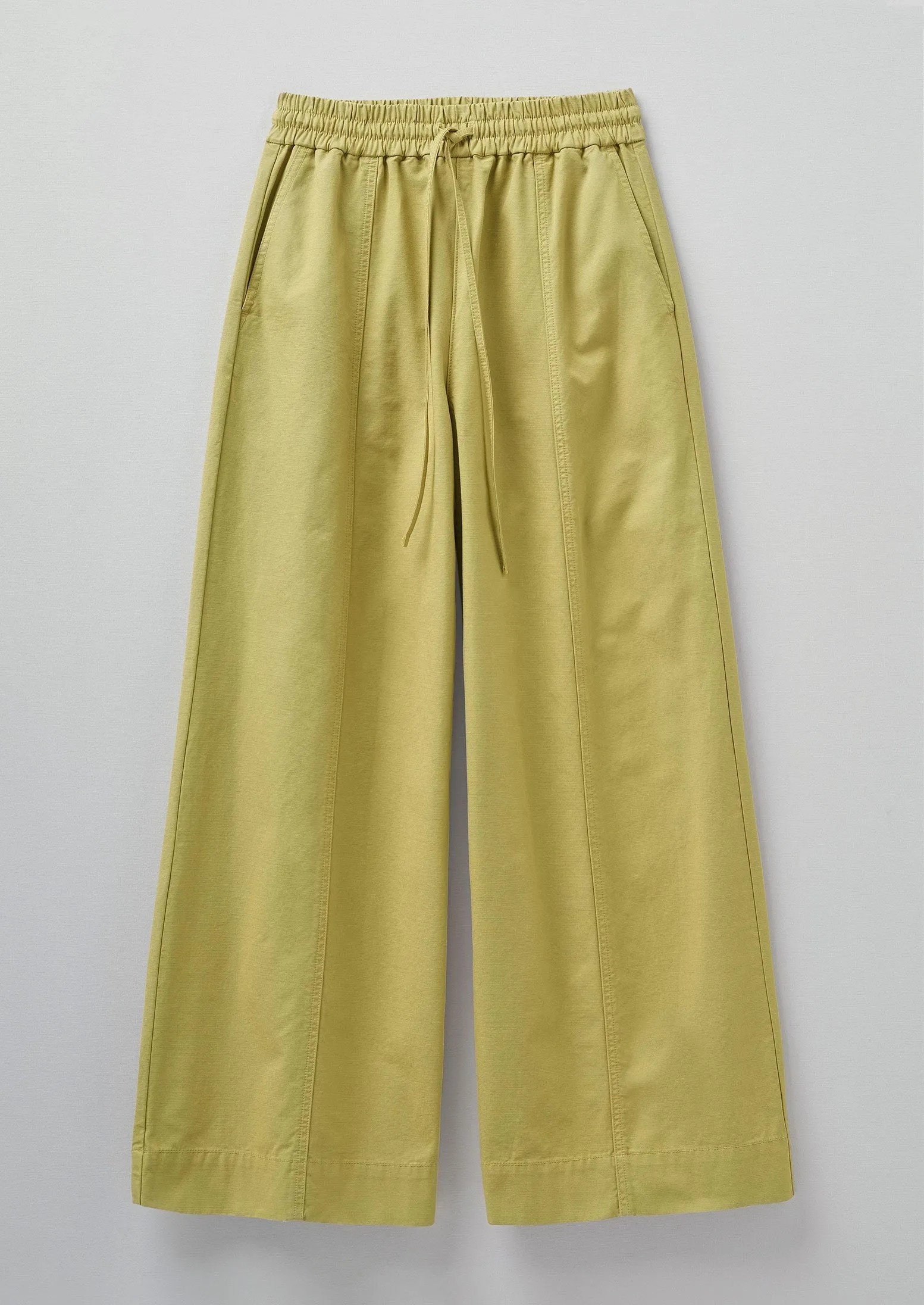 Wide Leg Cotton Trousers | Fawn sold by TOAST