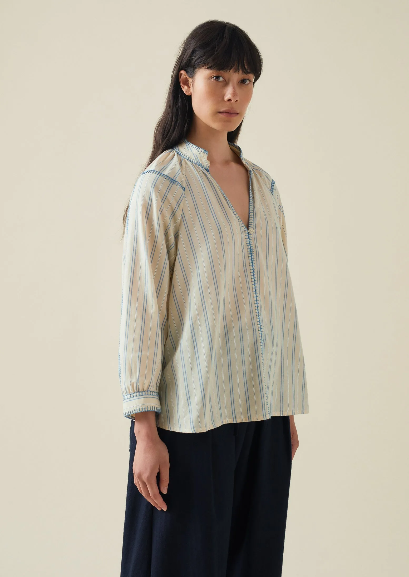 MELTTHELADY stitch stripe blouse ‪‪❤︎‬ MELT THE LADY stitch stripe blouse - メルカリ