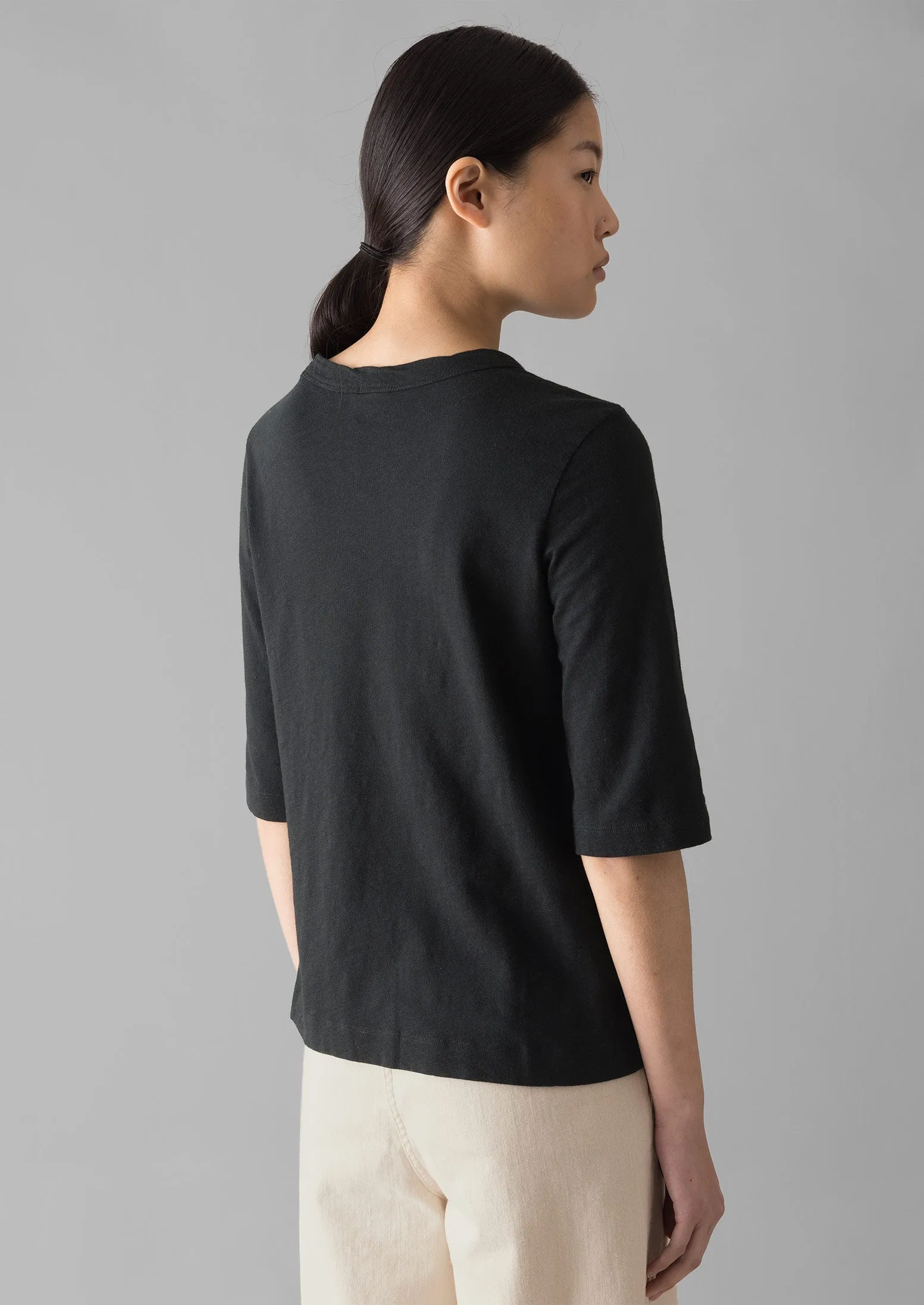 Cleo Garment Dyed Organic Cotton Tee | Carbon Black sold by TOAST product image thumbnail 5