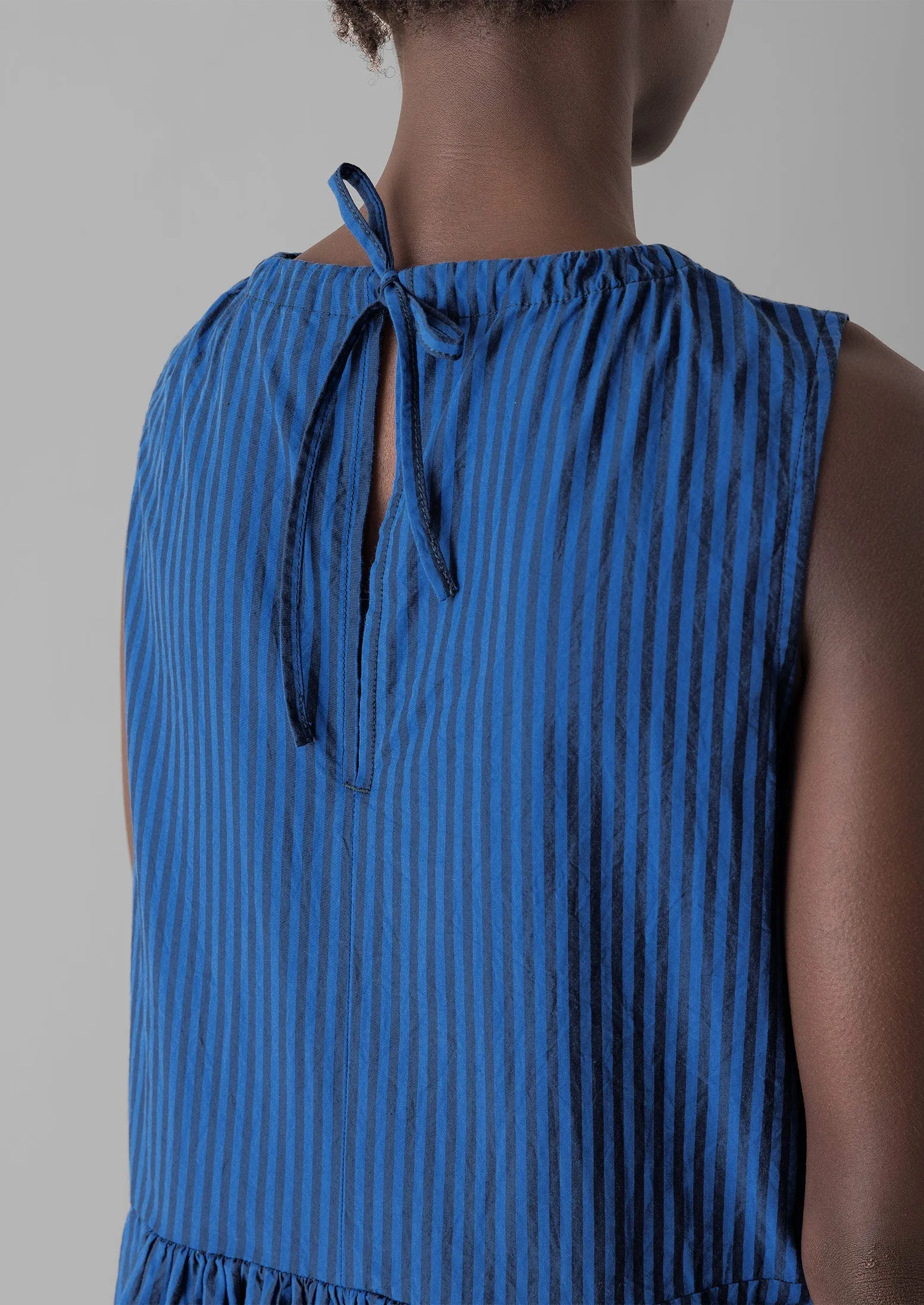 Cotton Poplin Stripe Dress | Celtic Blue sold by TOAST product image thumbnail 5