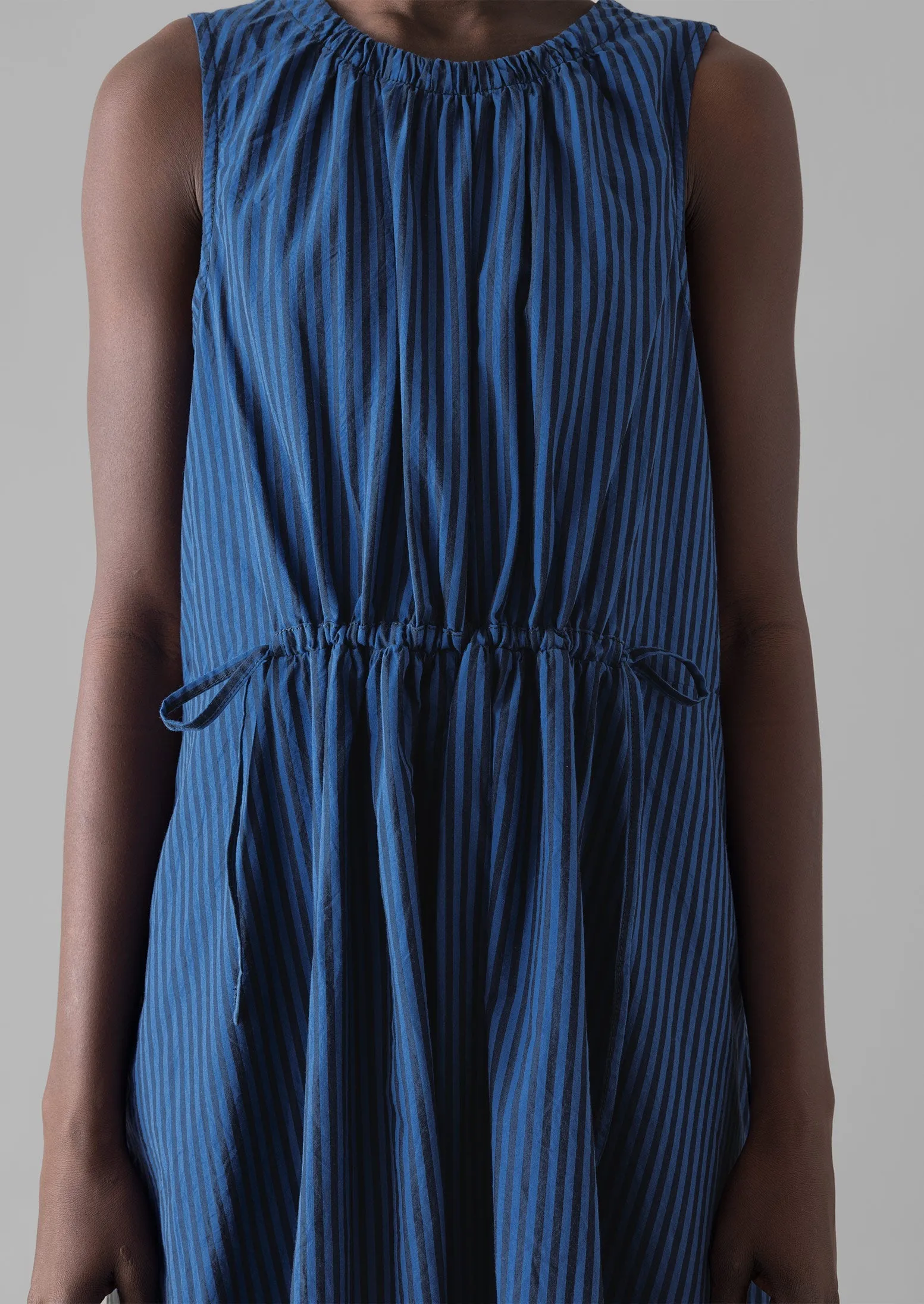Cotton Poplin Stripe Dress | Celtic Blue sold by TOAST product image thumbnail 3