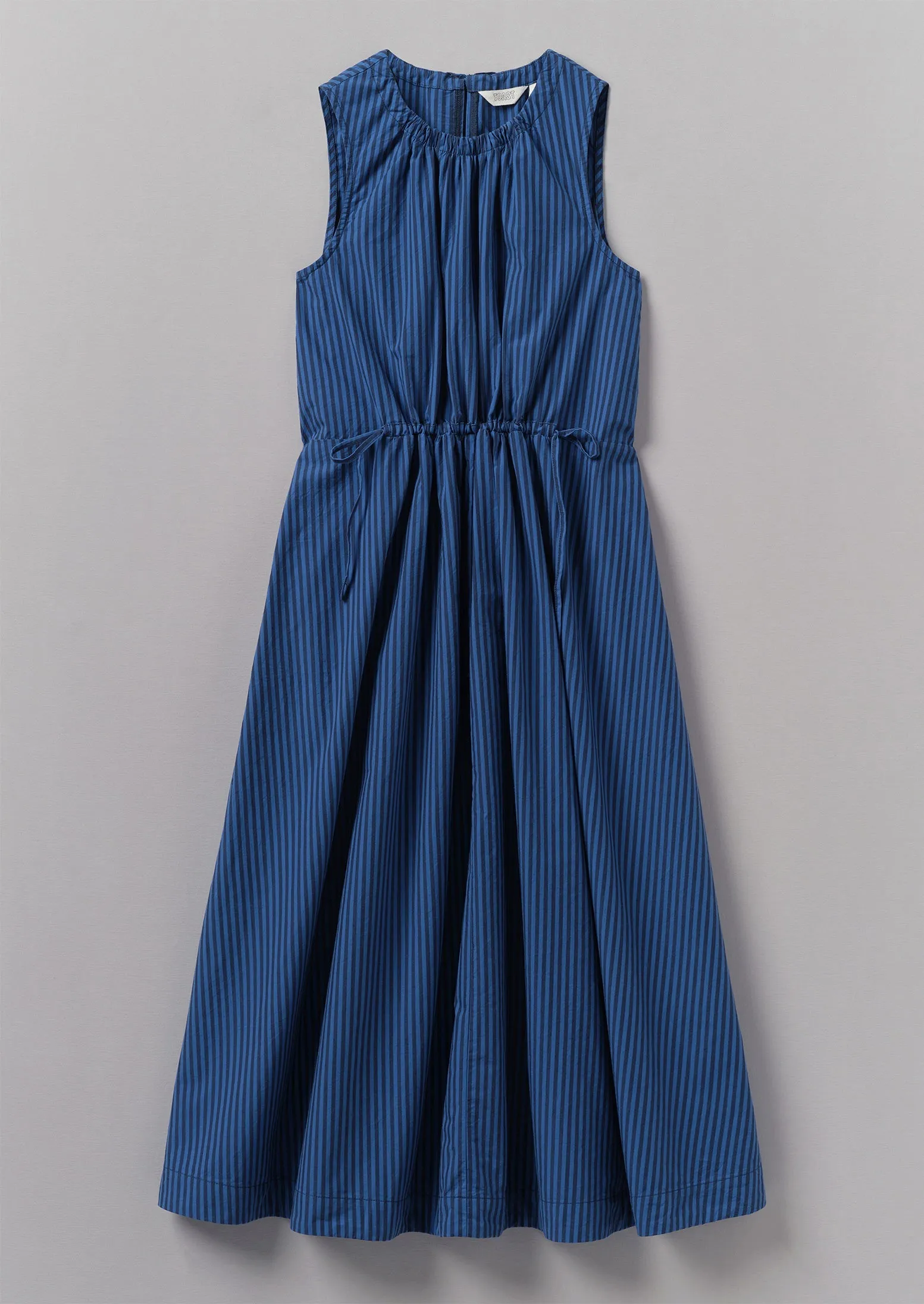 Cotton Poplin Stripe Dress | Celtic Blue sold by TOAST