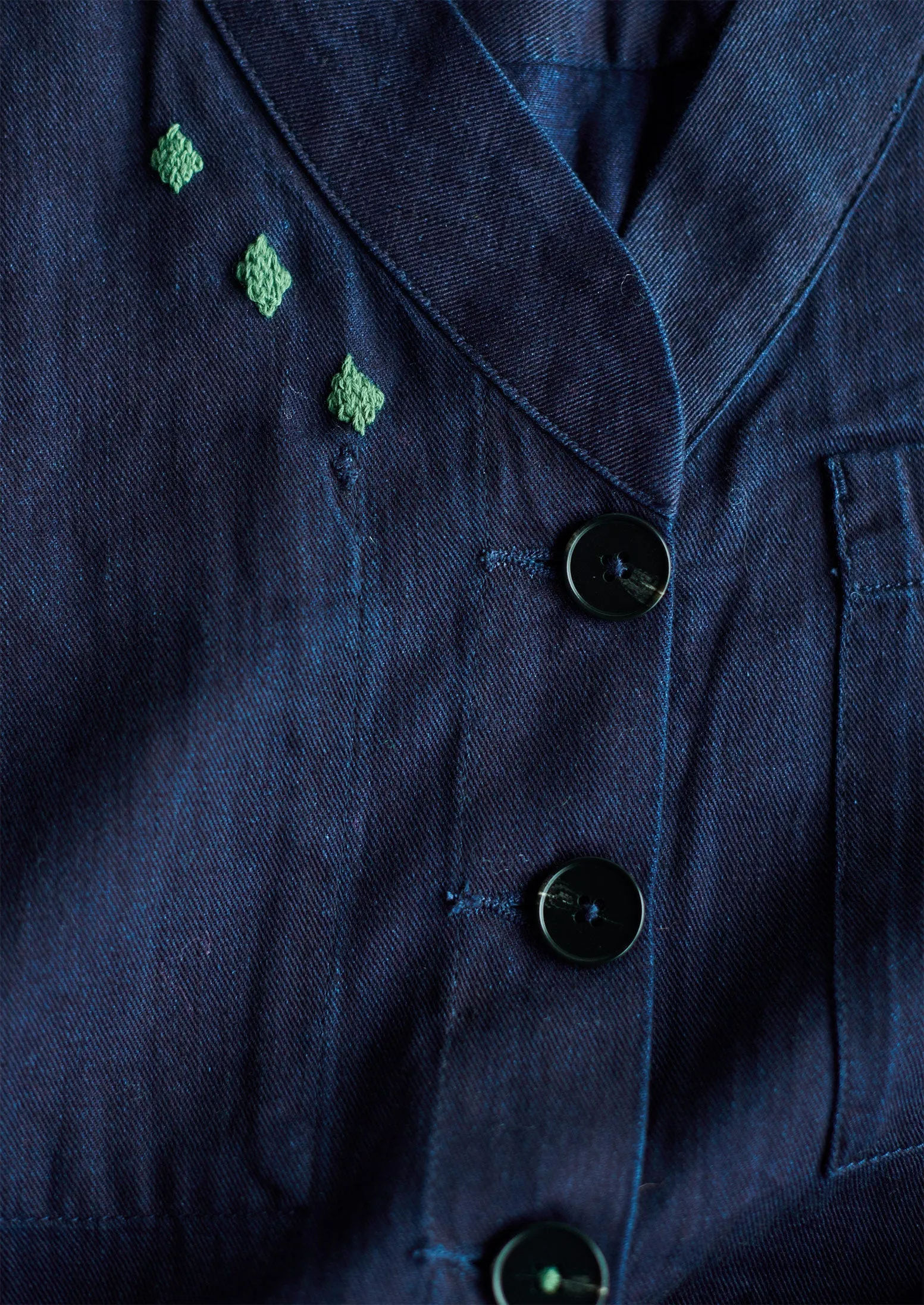 Renewed Indigo Cotton Twill Jumpsuit Size 8 | Indigo sold by TOAST product image thumbnail 2