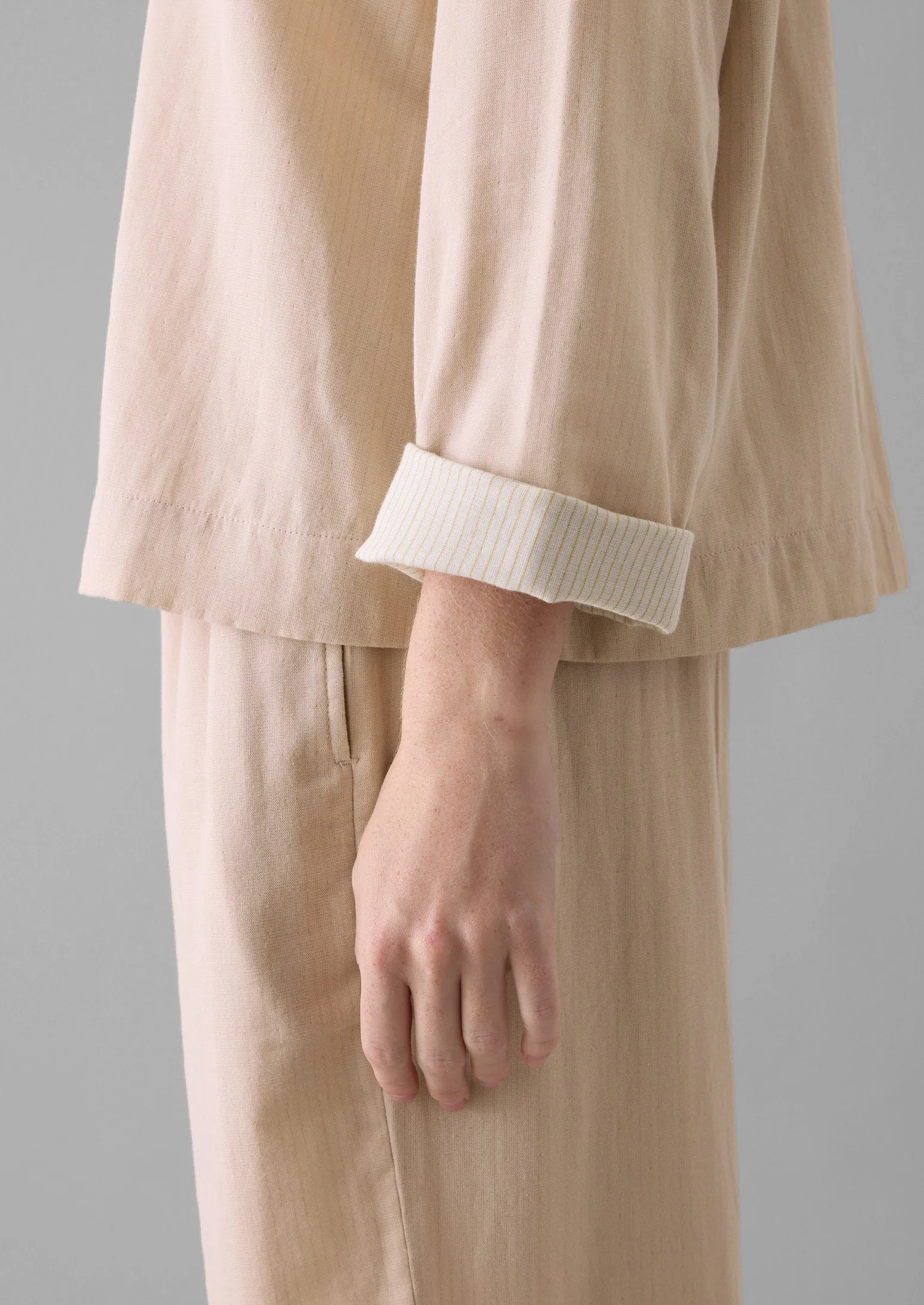 Soft Faced Cotton Pyjamas | Soft Heather/Celery sold by TOAST product image thumbnail 4