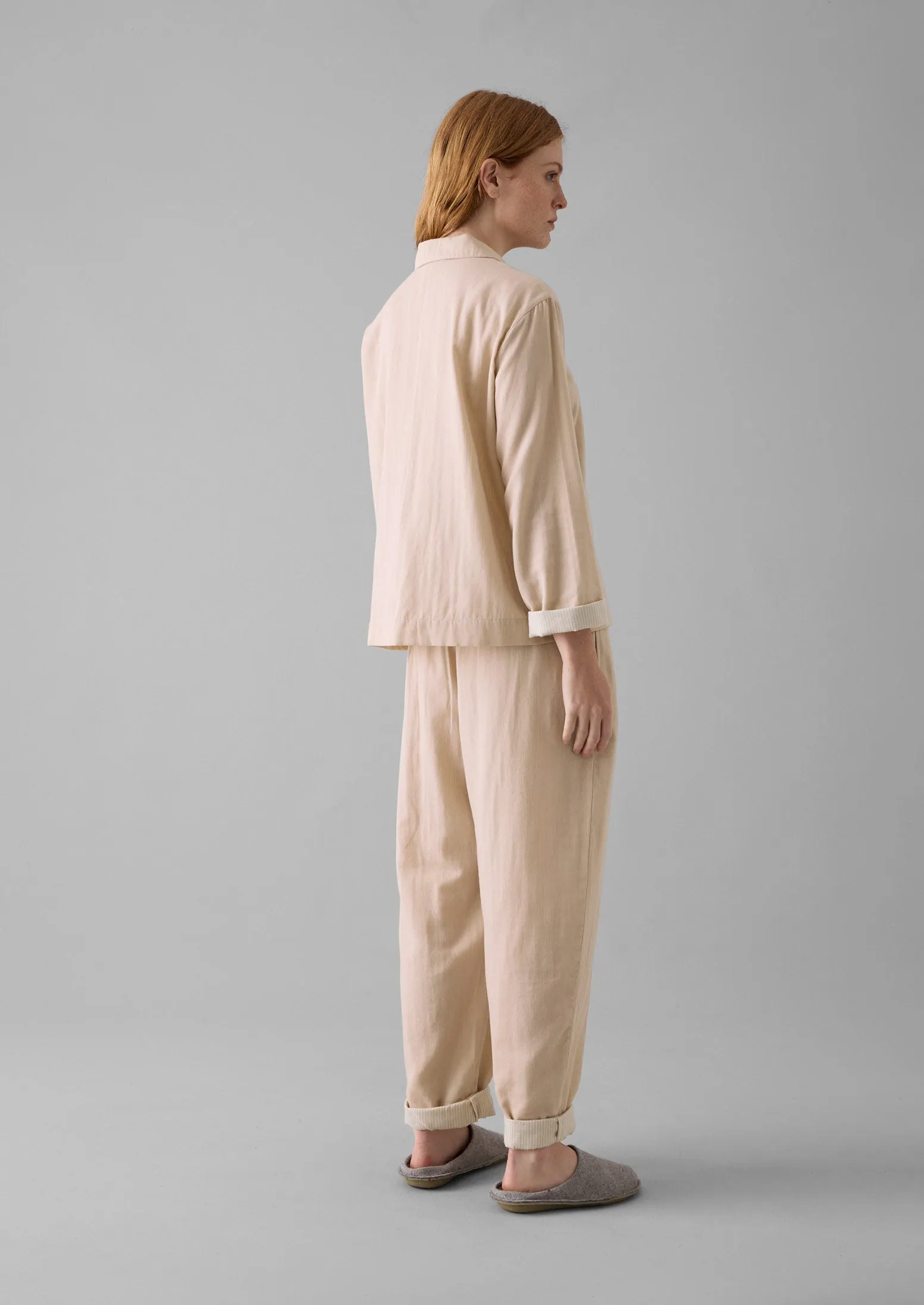 Soft Faced Cotton Pyjamas | Soft Heather/Celery sold by TOAST product image thumbnail 3
